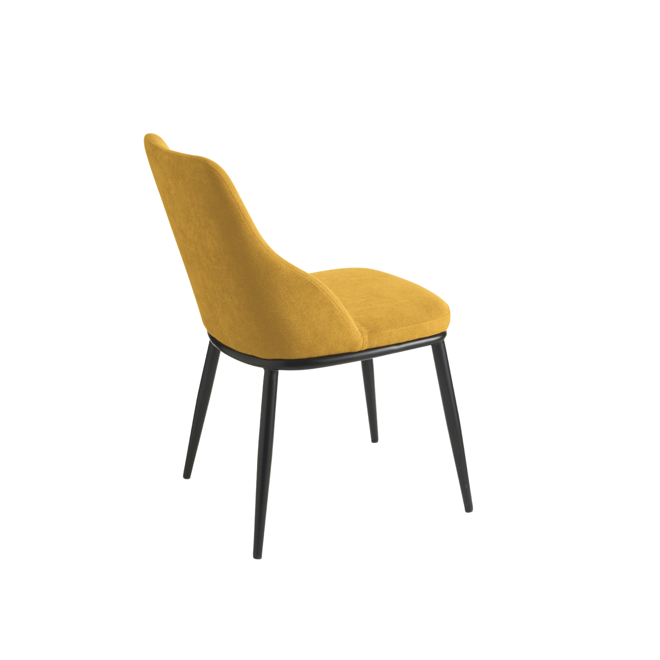 Set of "Malvina" fabric dining chairs with metal frame, 48x62 cm, 85 cm high