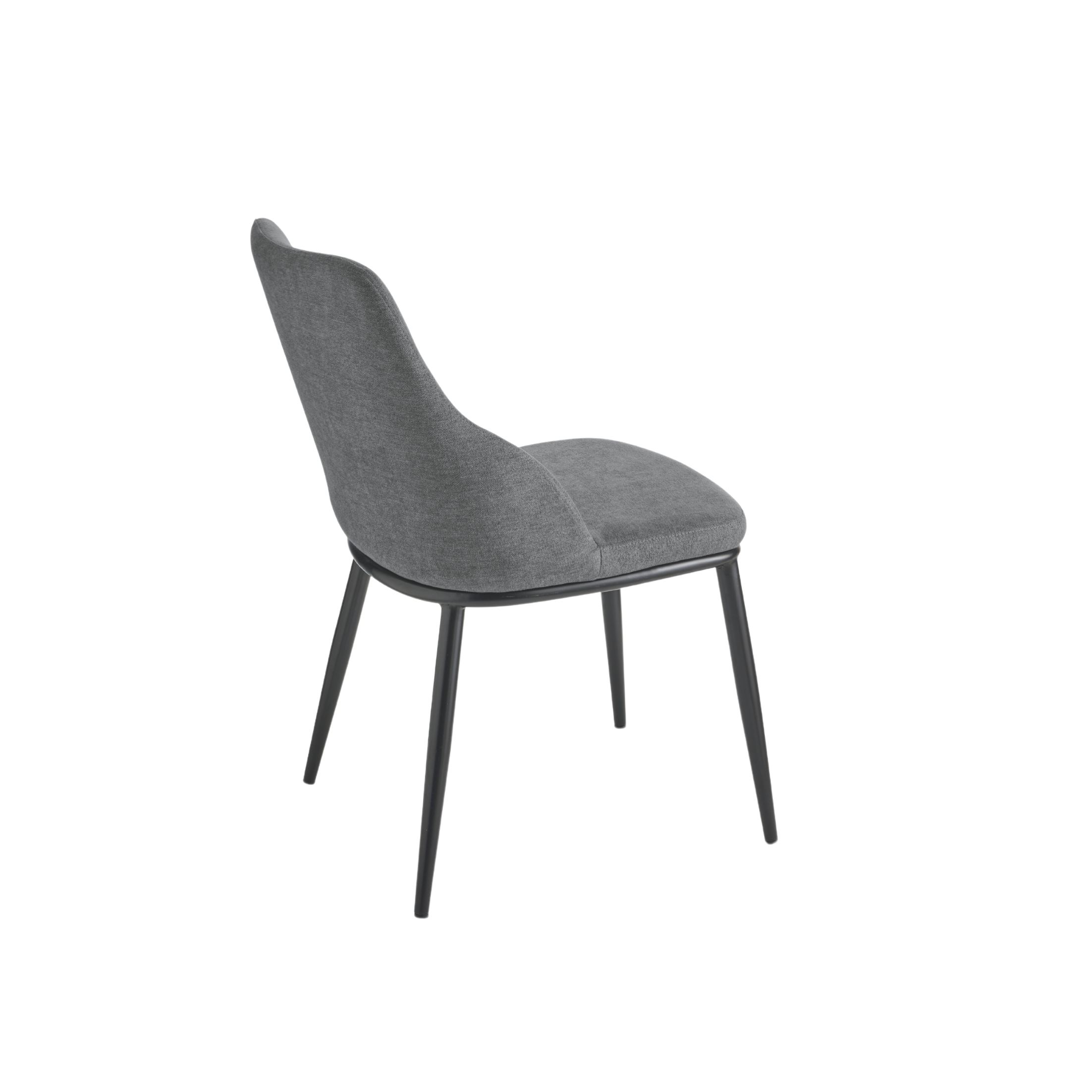 Set of "Malvina" fabric dining chairs with metal frame, 48x62 cm, 85 cm high