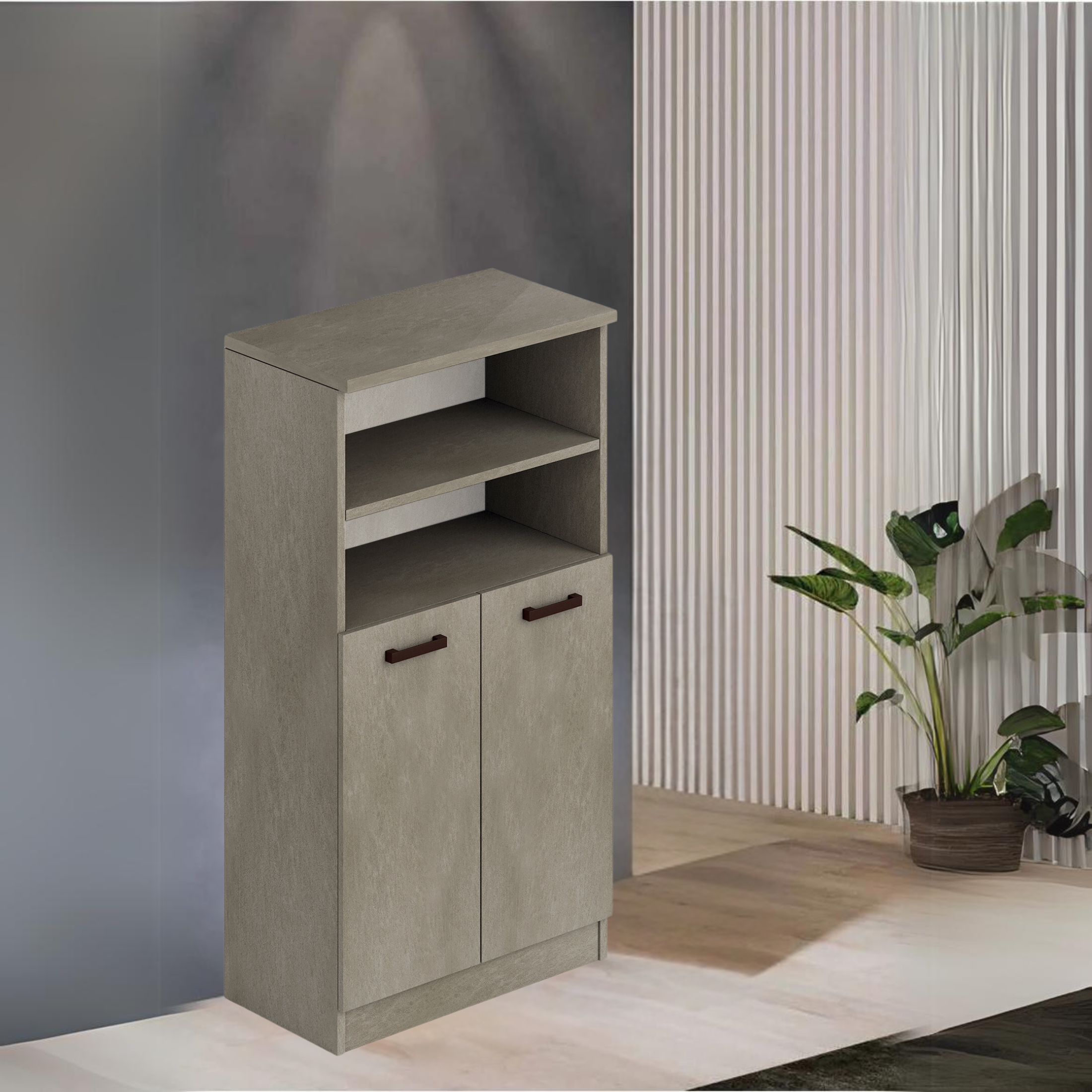Multipurpose wardrobe "Marina" 2 doors 2 shelves 71x38 cm 130h