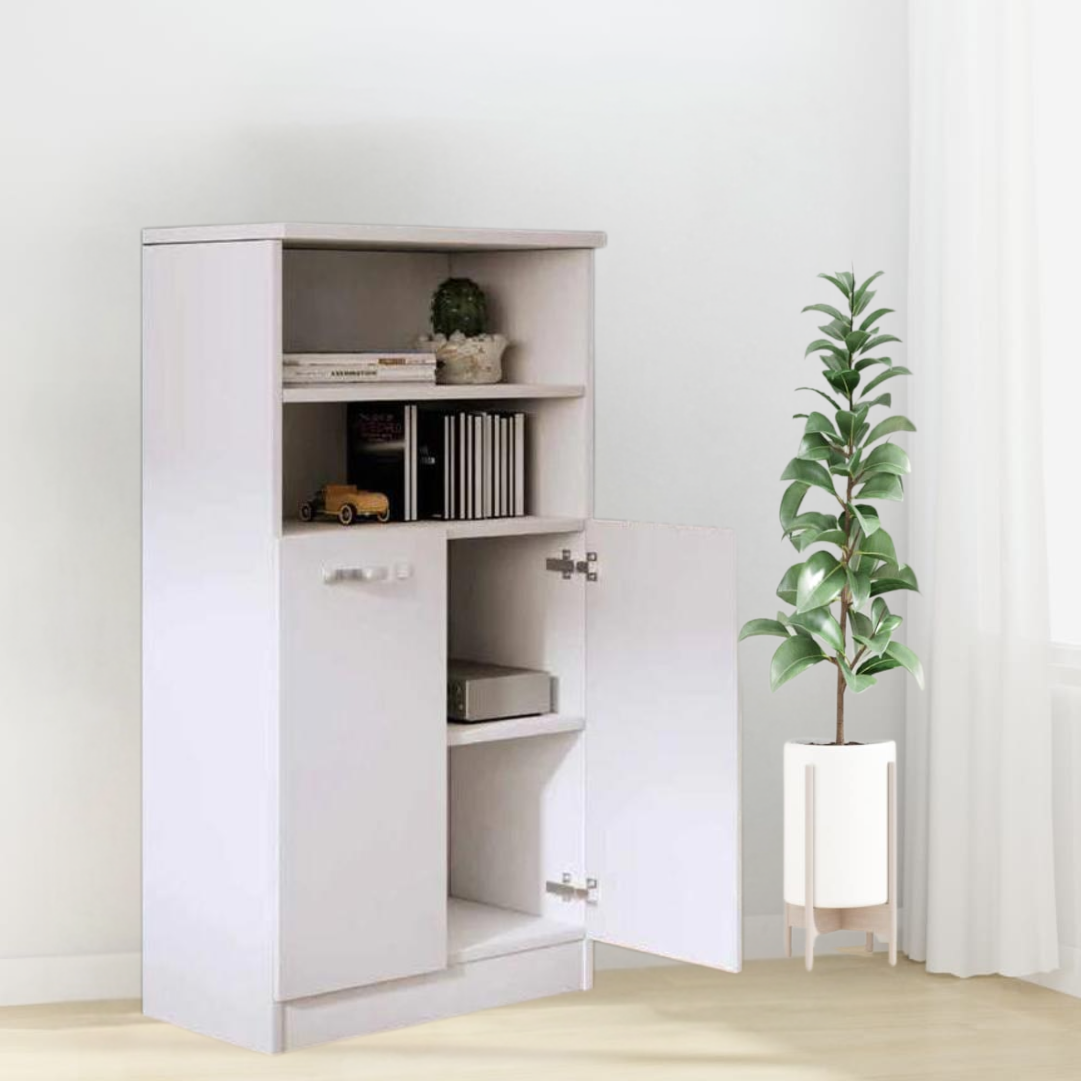 Multipurpose wardrobe "Marina" 2 doors 2 shelves 71x38 cm 130h