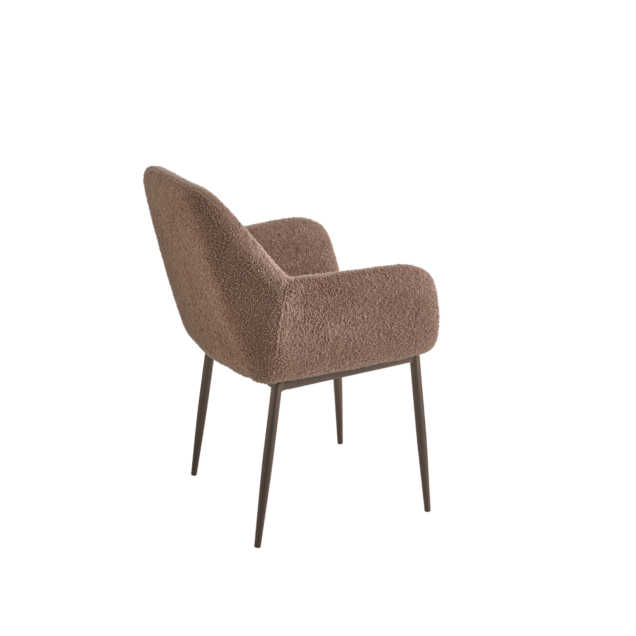 Set of "Tessandro" dining chairs in padded fabric, 60x62 cm, 85 cm high.