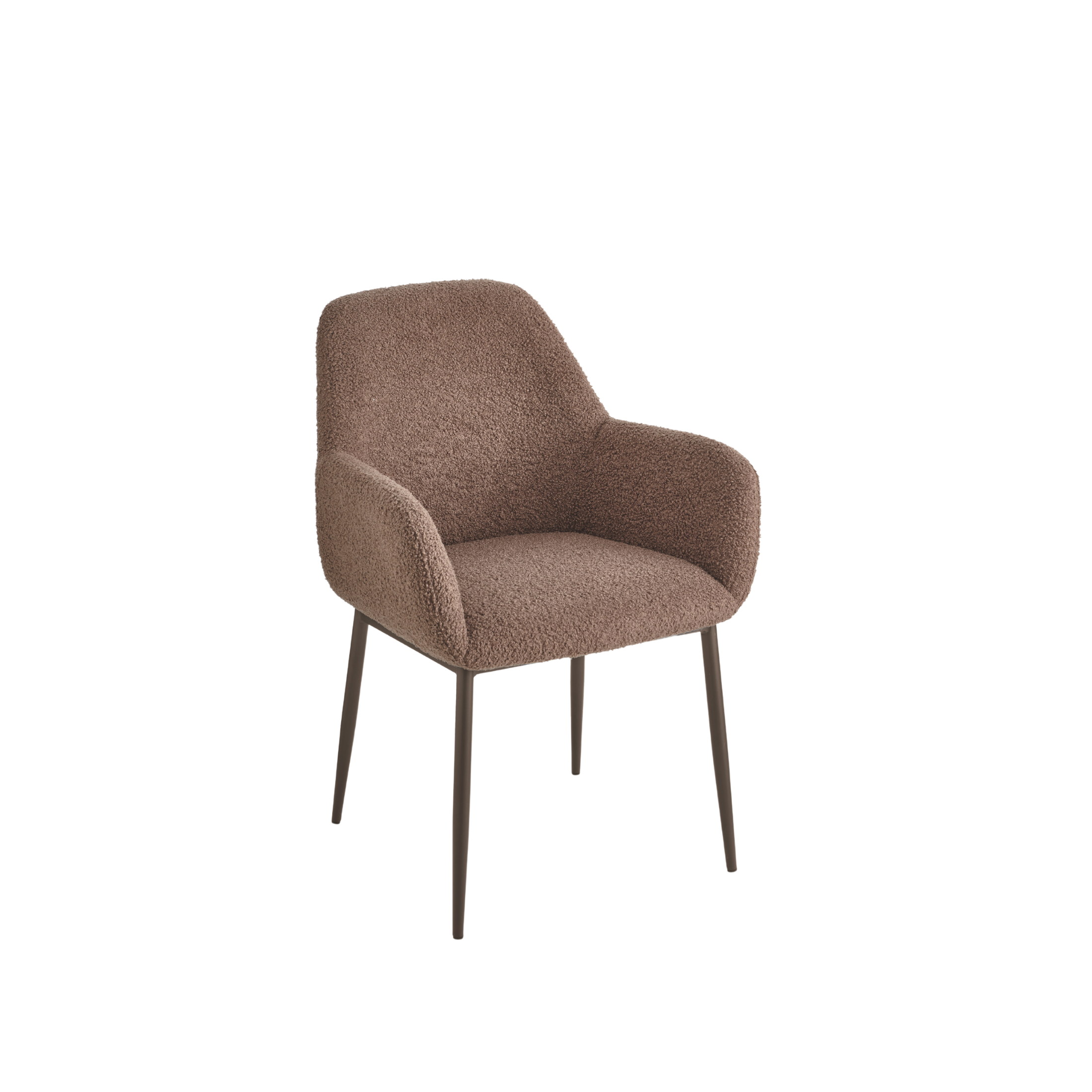 Set of "Tessandro" dining chairs in padded fabric, 60x62 cm, 85 cm high.