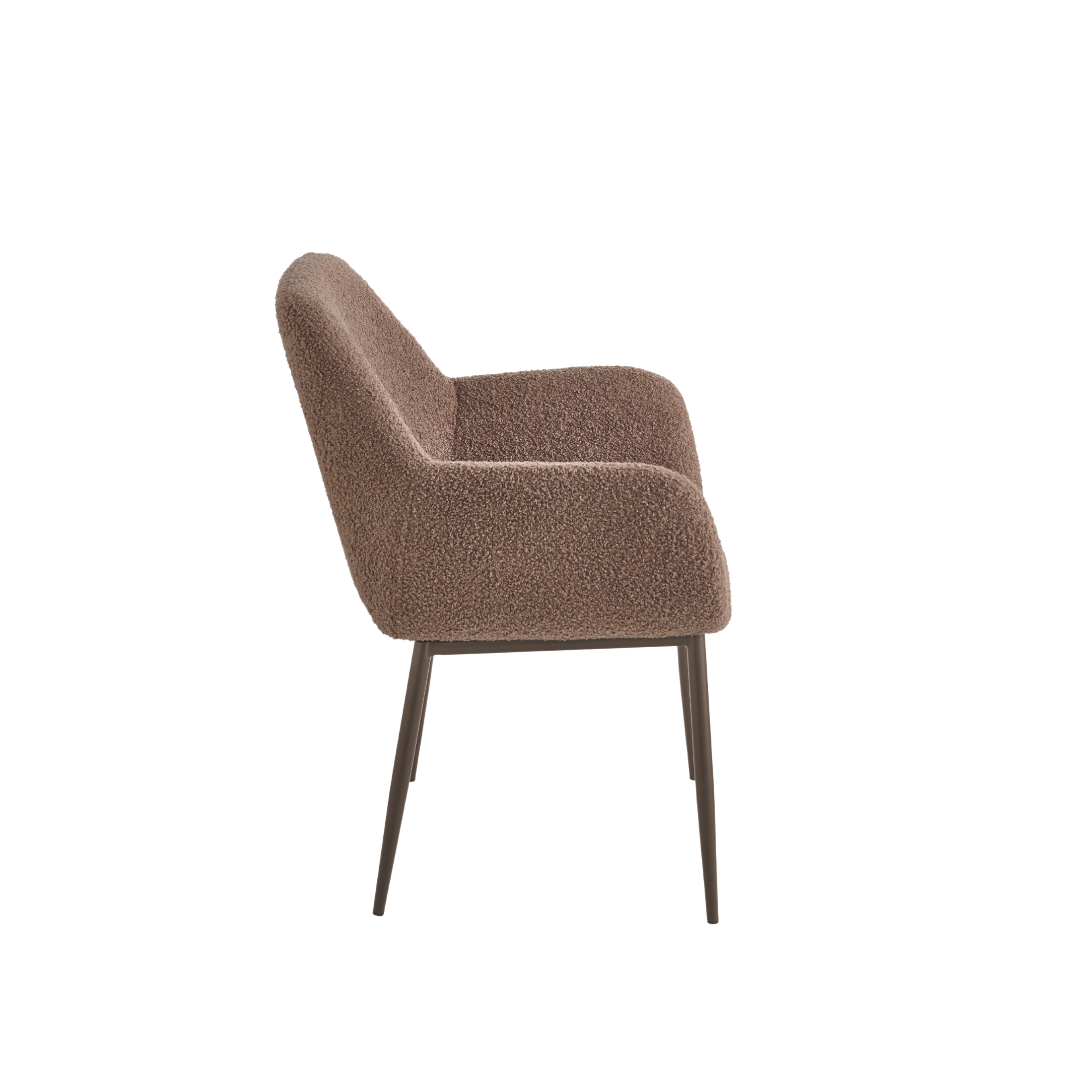 Set of "Tessandro" dining chairs in padded fabric, 60x62 cm, 85 cm high.