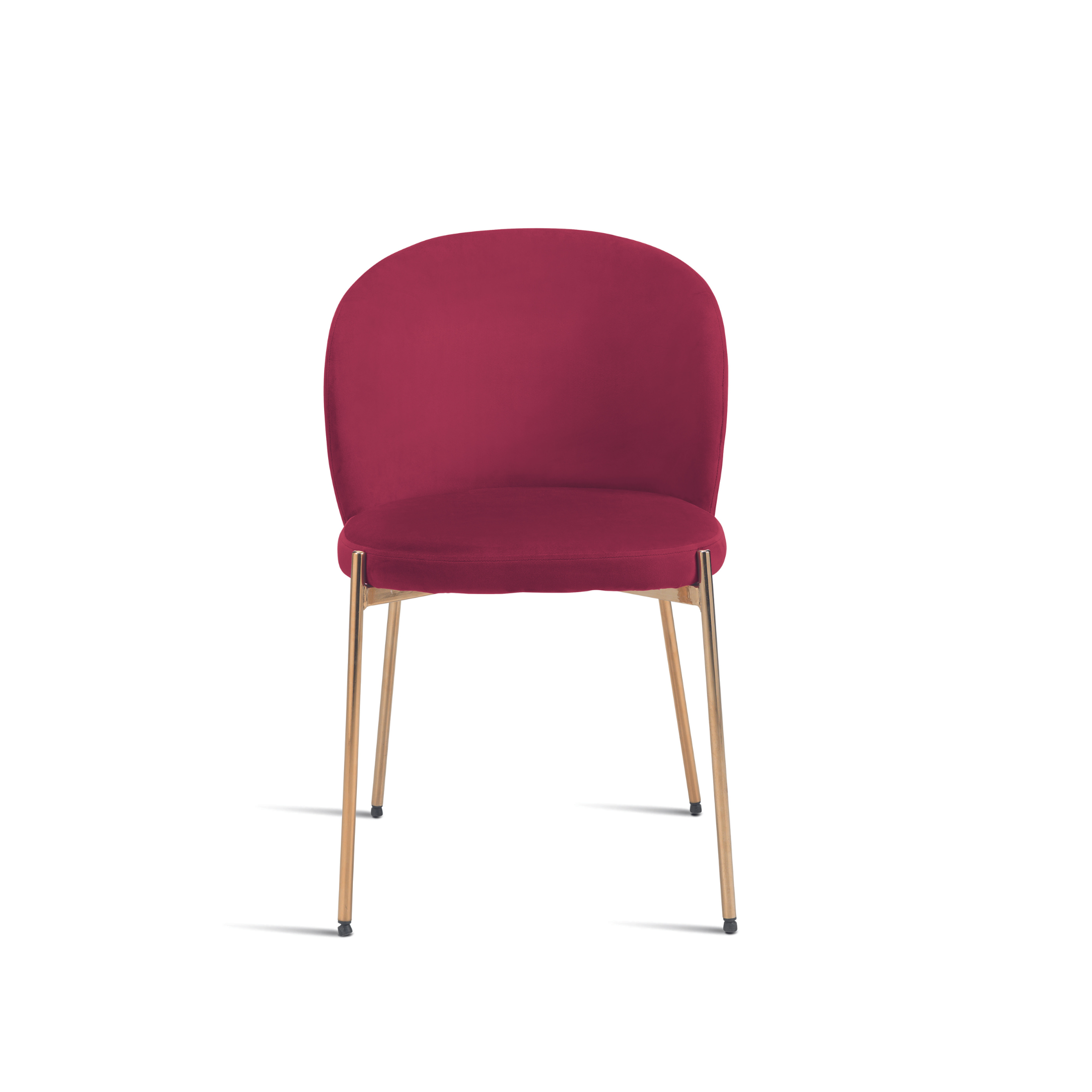 Set di sedie moderne in velluto "Jenny" con struttura in metallo dorato cm 55x45 80h