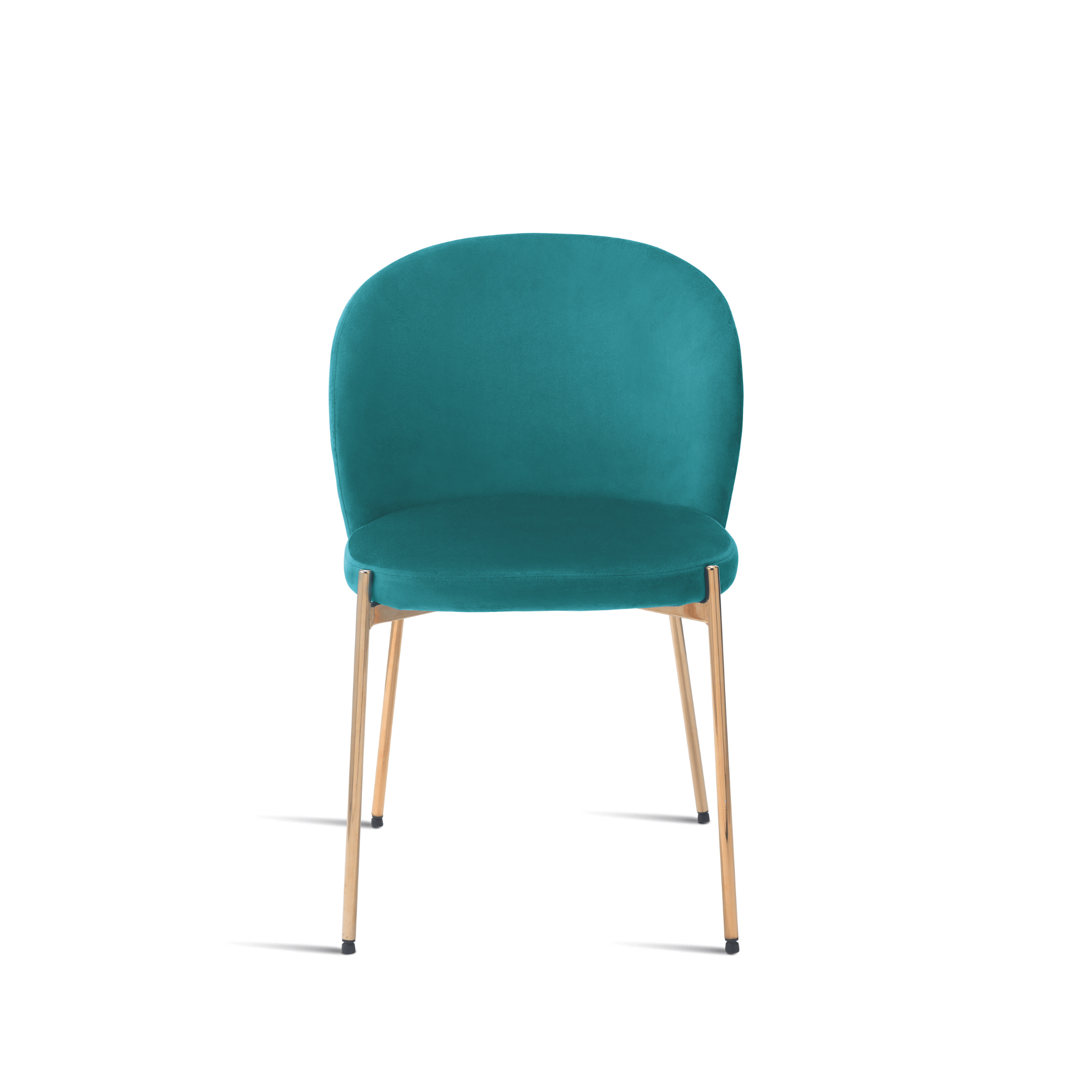 Set di sedie moderne in velluto "Jenny" con struttura in metallo dorato cm 55x45 80h