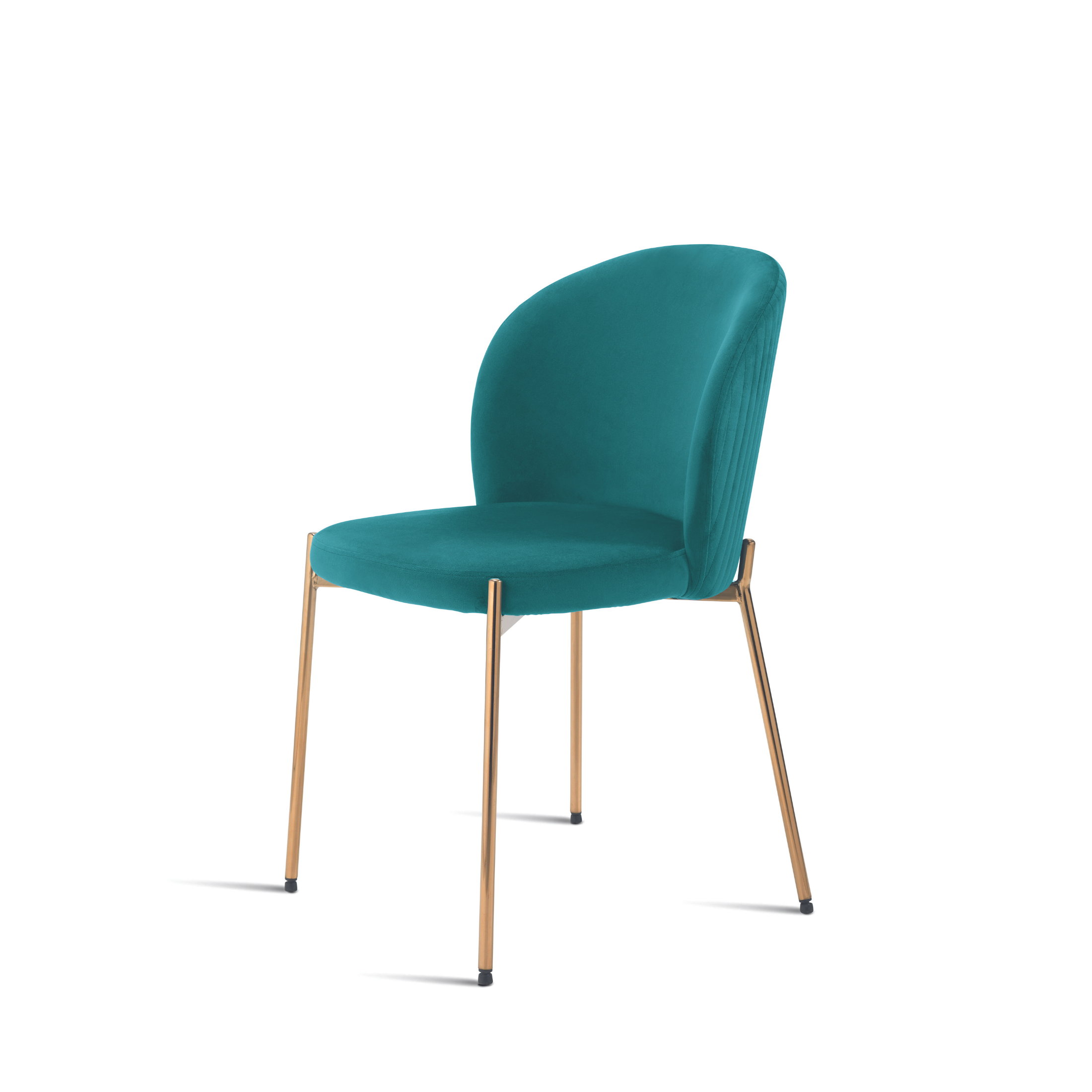 Set of modern "Jenny" velvet chairs with gold metal frame, 55x45 cm, 80 cm high