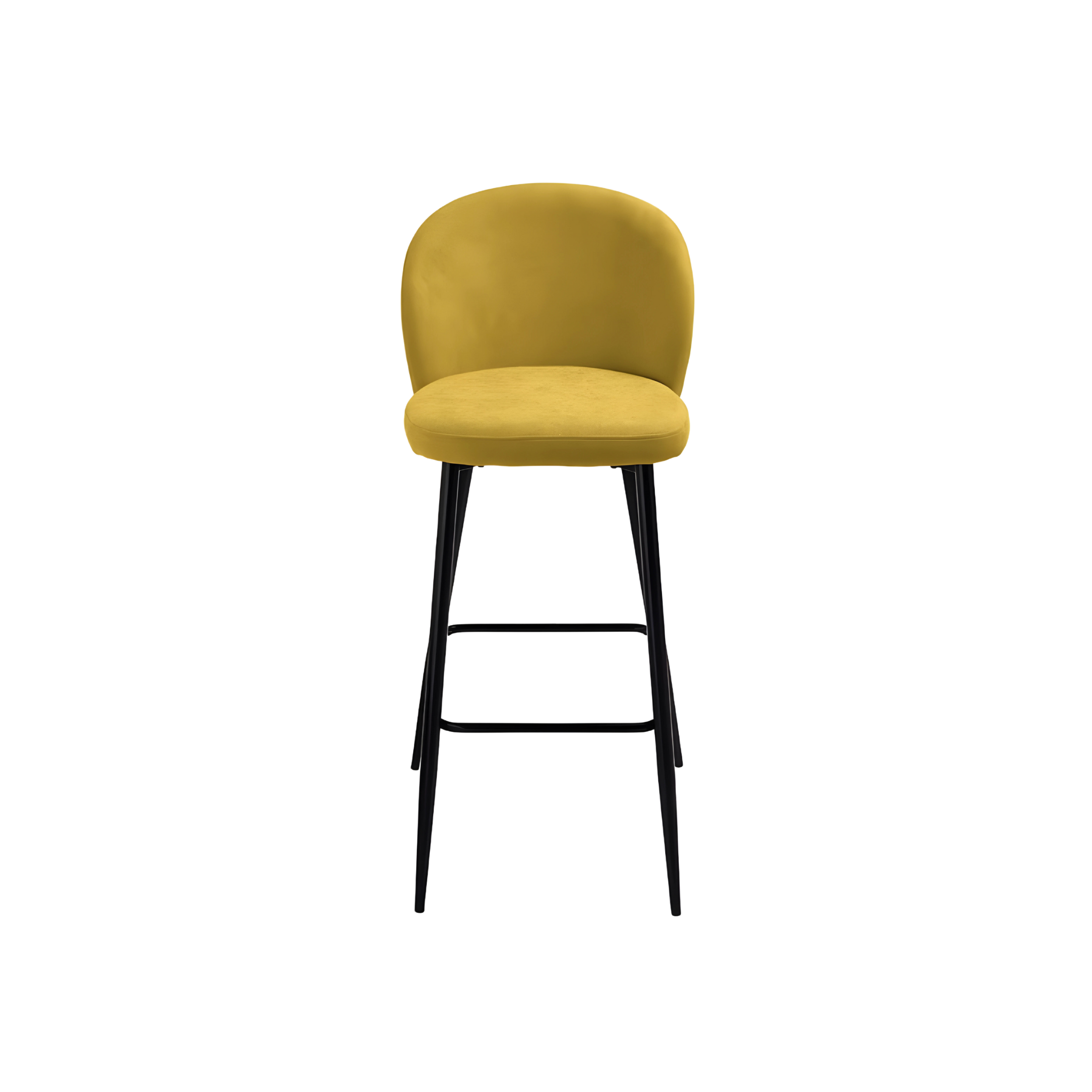 Set of modern high stools "Lizzy" in padded fabric cm 48x53 93h