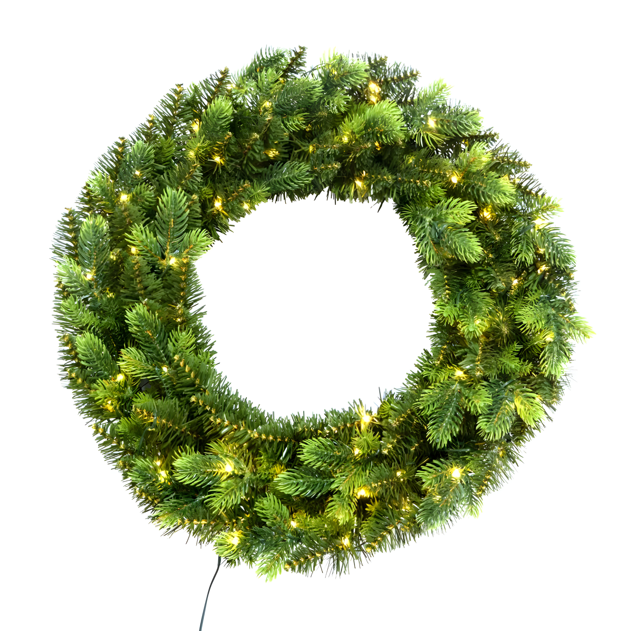 "Madame" Christmas garland with micro-LEDs behind the door, made of PE with a real touch effect, 120 cm.