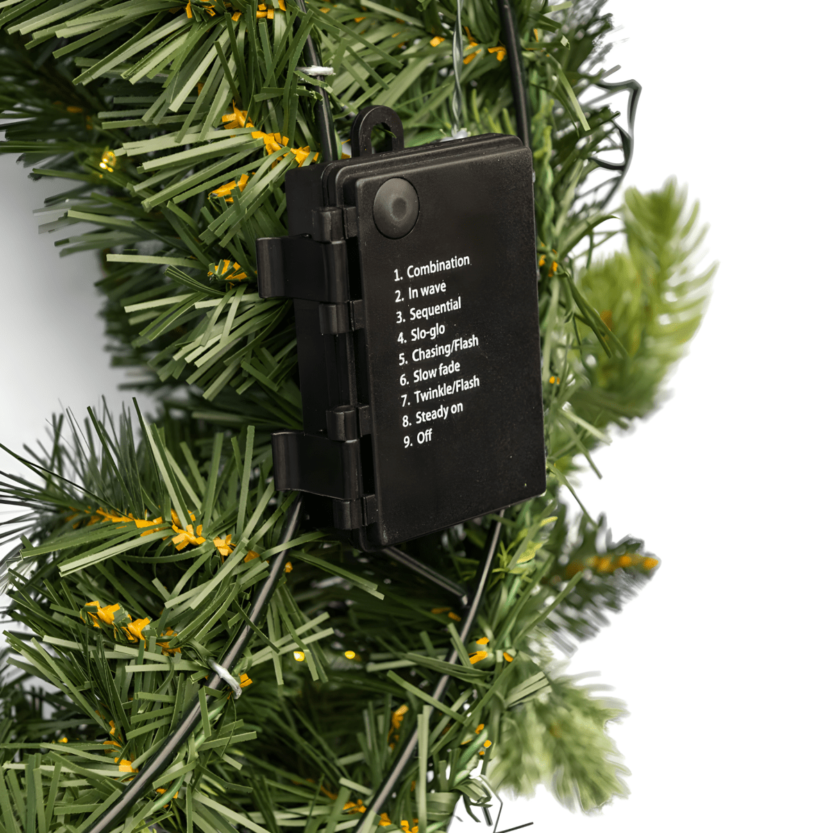 Ghirlanda "Madame" con microled retro porta natalizio in PE effetto real touch 120 cm - MondoViro