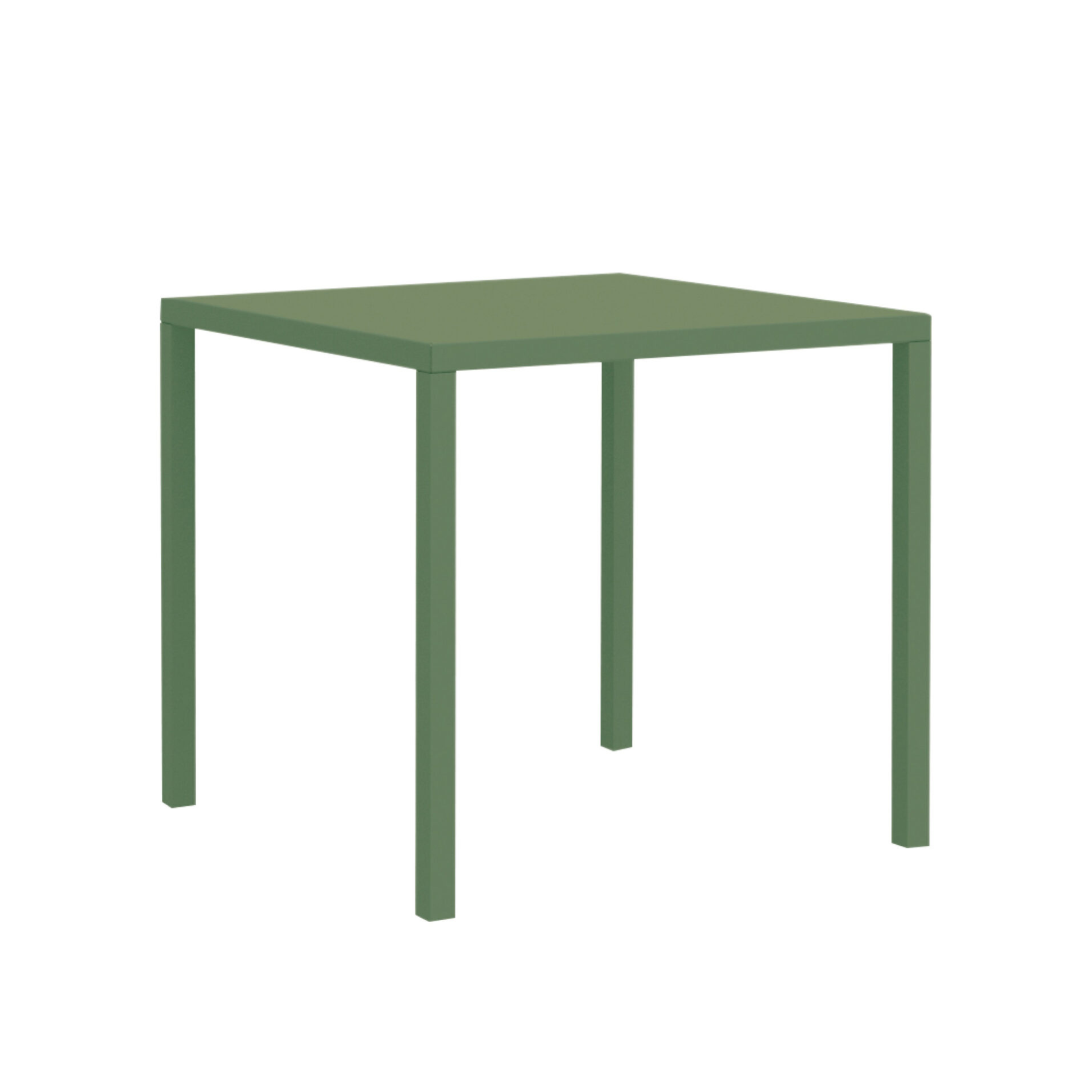 "Quatris" modern fixed square metal table for bars and gardens, stackable, height 75 cm.