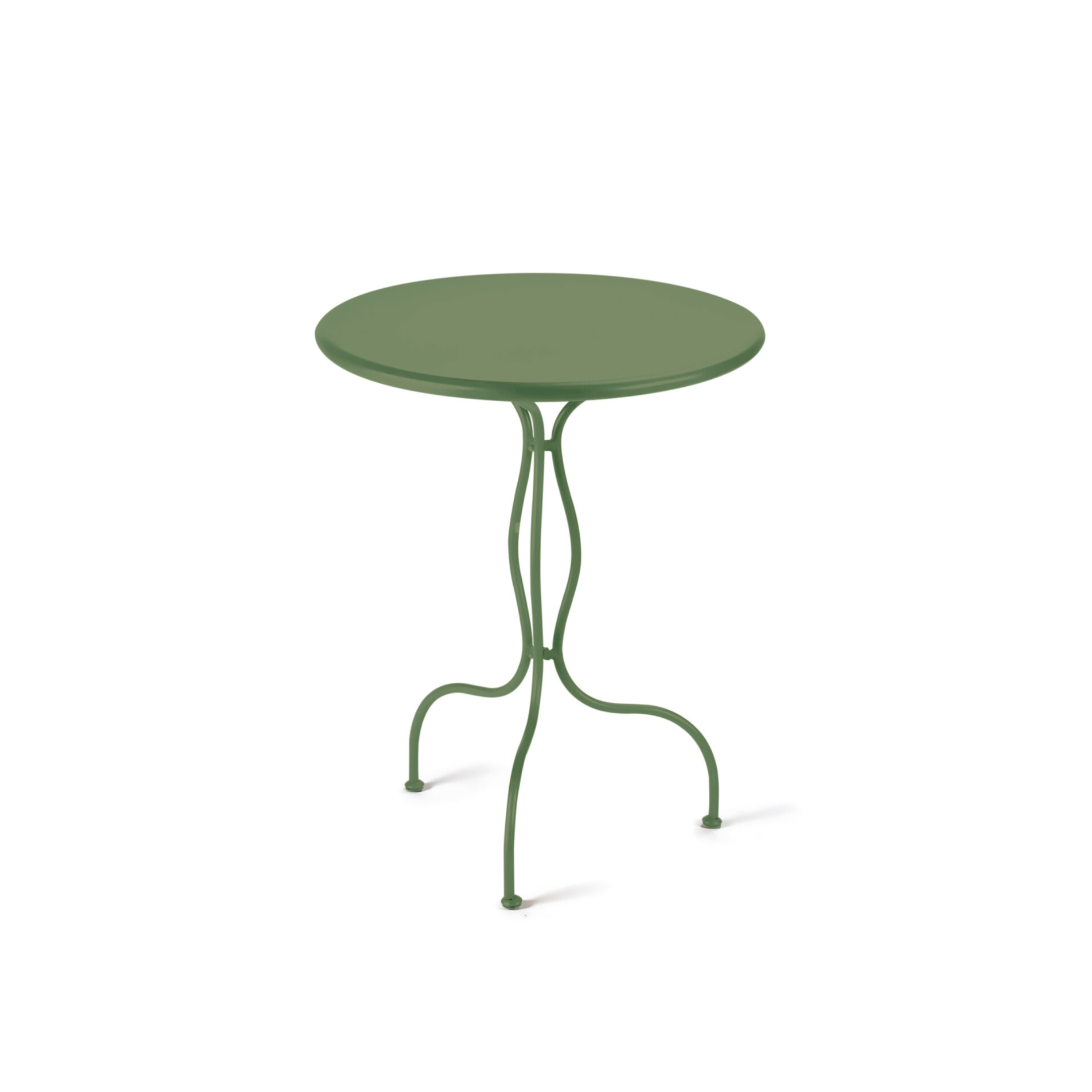 Round galvanized metal table "Rondò" for bars and gardens, dismountable, 60x60 cm, 75 cm high
