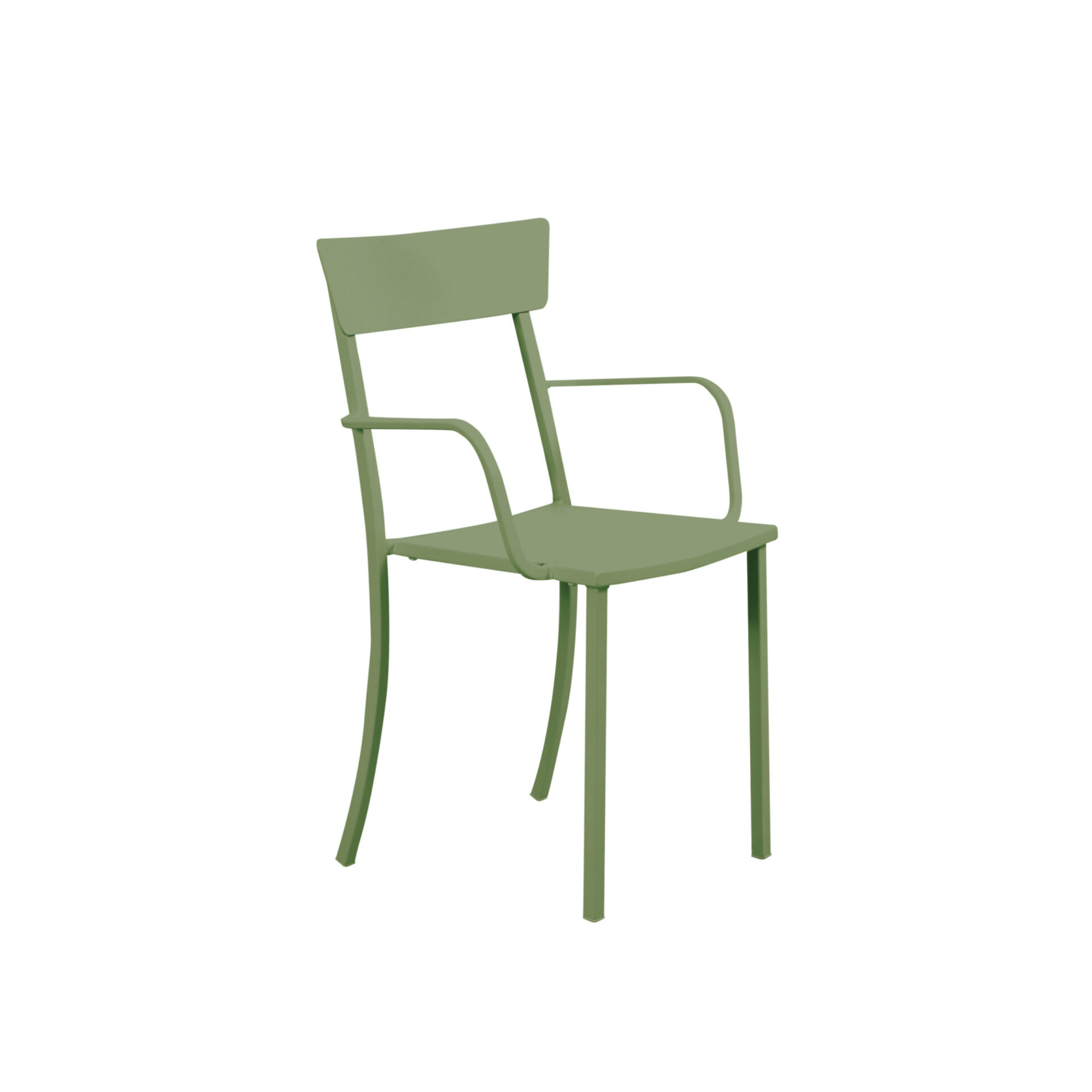 Set of stackable "Mogan" painted metal garden chairs, 52x50 cm, 88 cm high