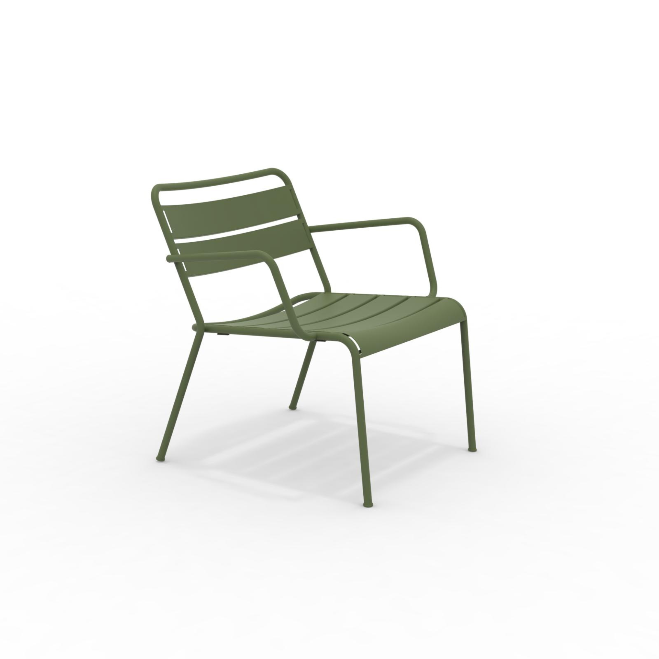 Low armchair in painted metal "Twist" garden lounge chair 69x70 cm 72h