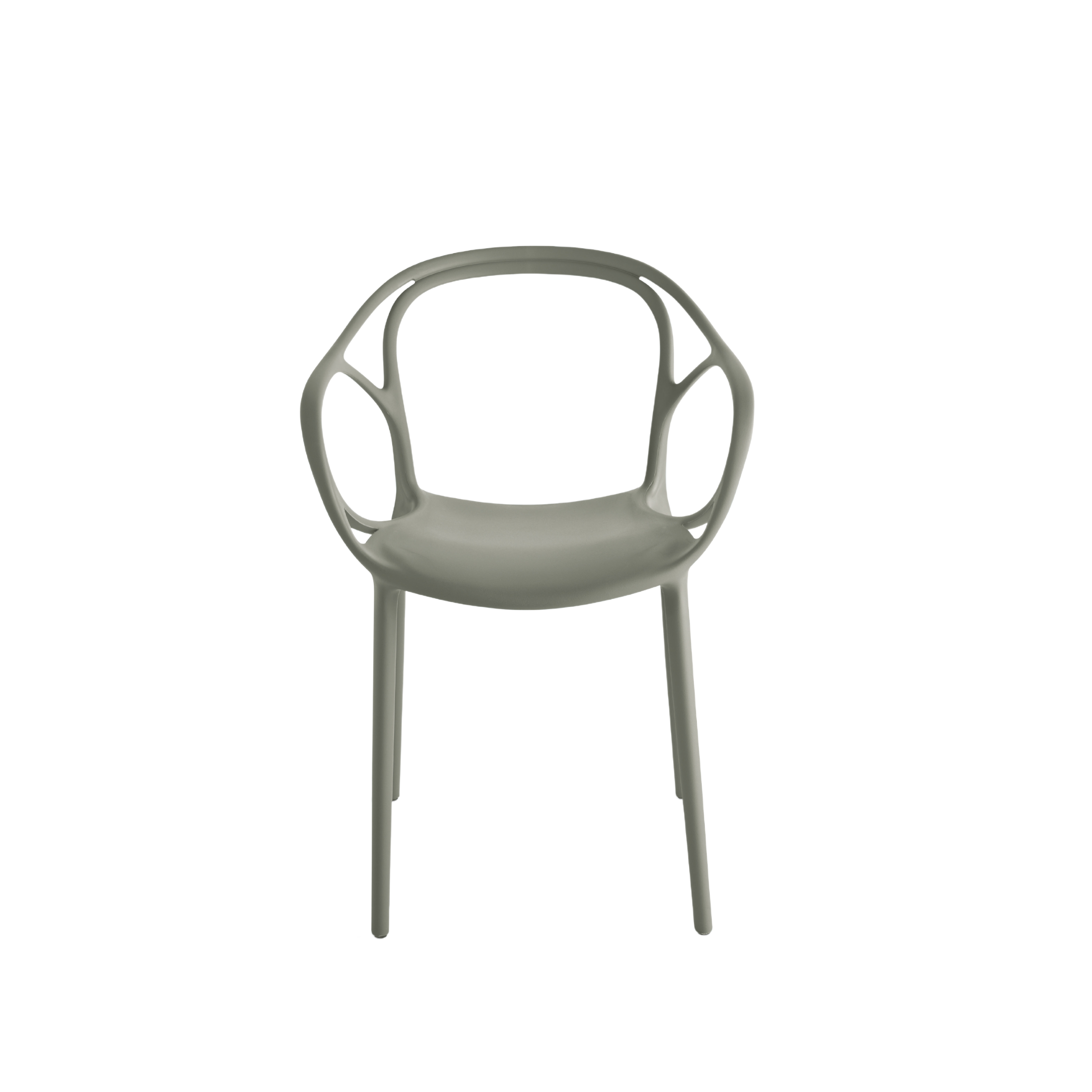 Set of modern "Mistral" dining chairs in versatile polypropylene, 57x55 cm, 80 cm high.