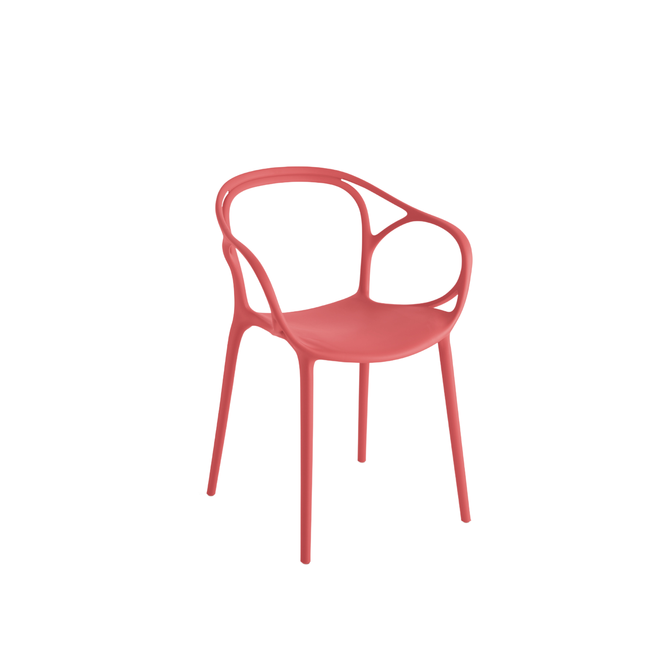 Set of modern "Mistral" dining chairs in versatile polypropylene, 57x55 cm, 80 cm high.