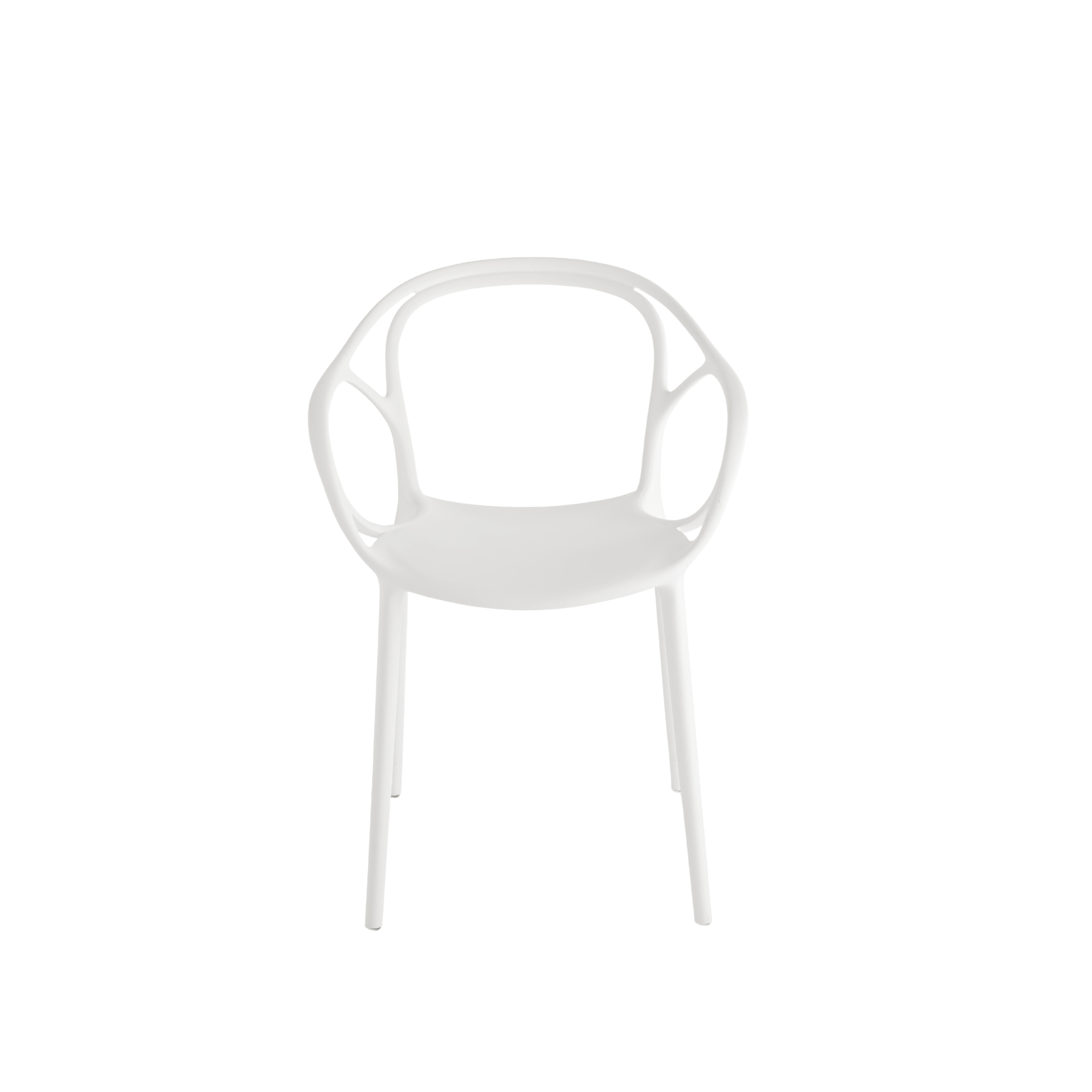 Set of modern "Mistral" dining chairs in versatile polypropylene, 57x55 cm, 80 cm high.