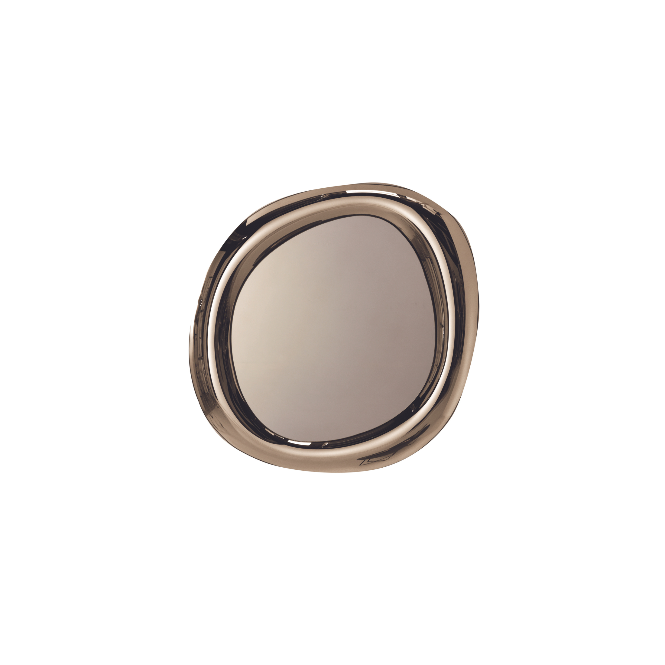 "Carry" modern wall mirror with curved frame for the living room