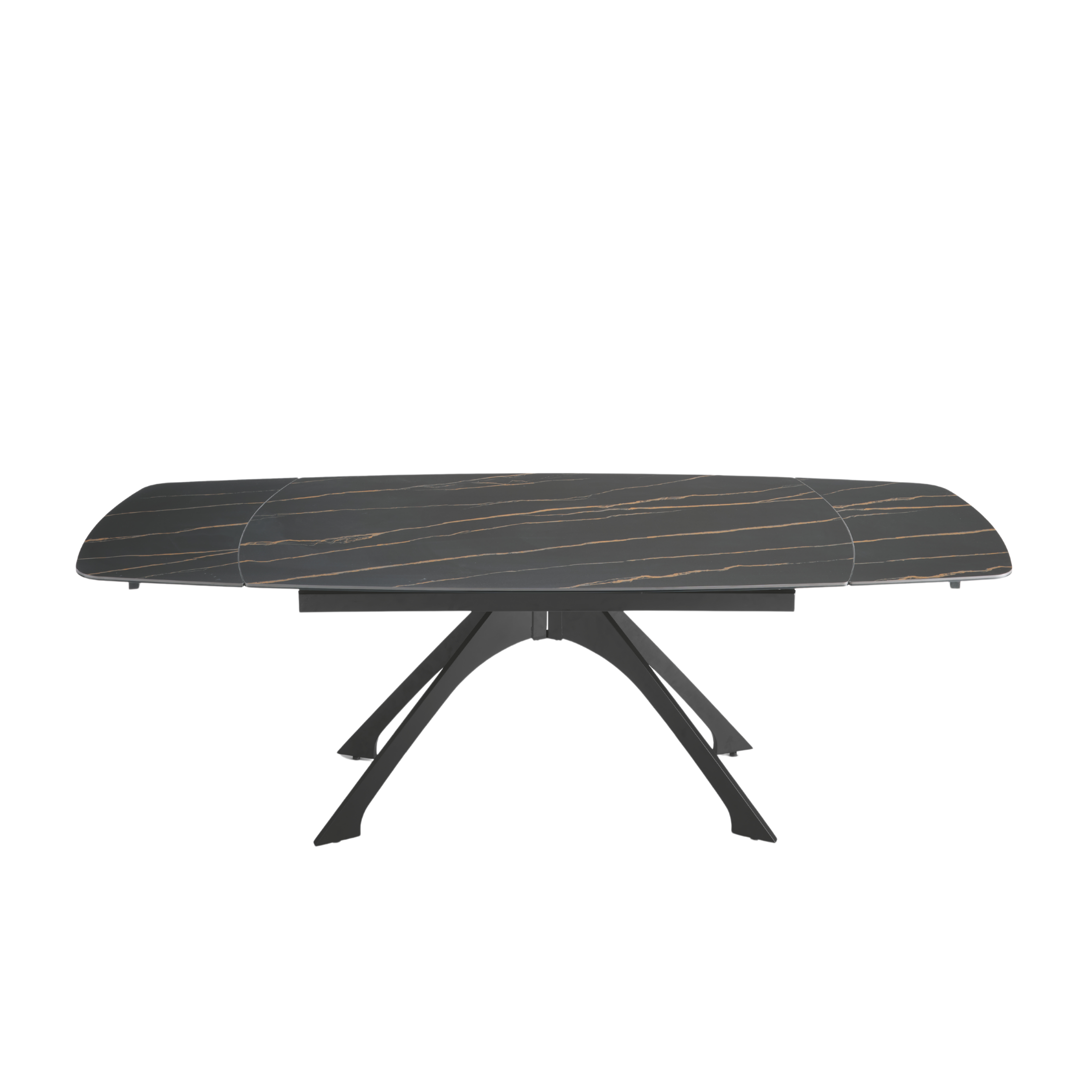 Extendable dining table "Nido" with marble-effect stoneware top, 160/240x90 cm, 77h