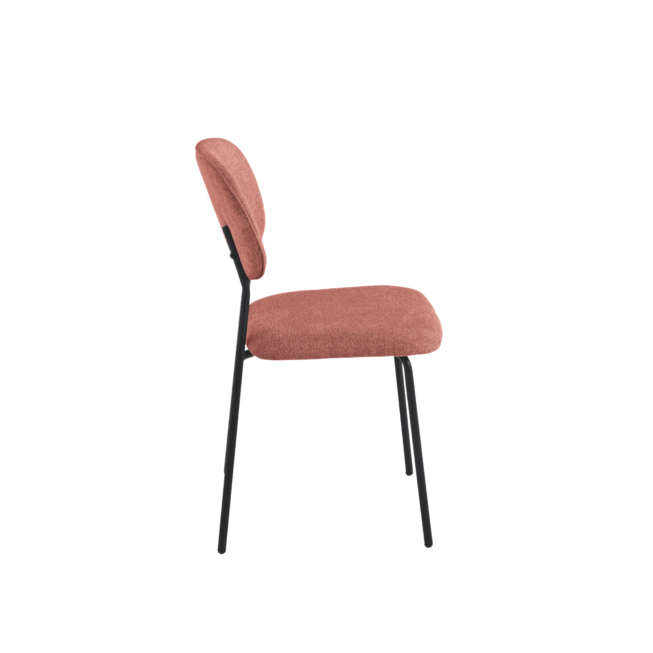 Set of modern "Nika" chairs with fabric upholstery and metal frame, 48x54 cm, 86h