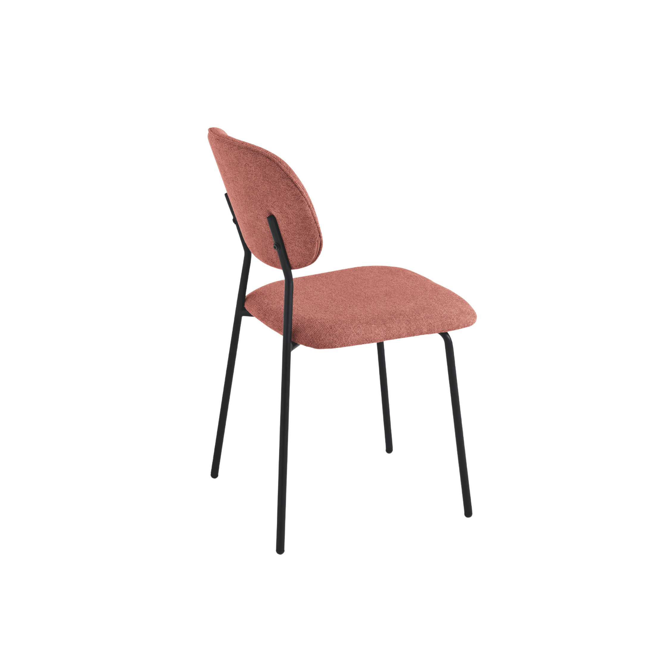 Set of modern "Nika" chairs with fabric upholstery and metal frame, 48x54 cm, 86h