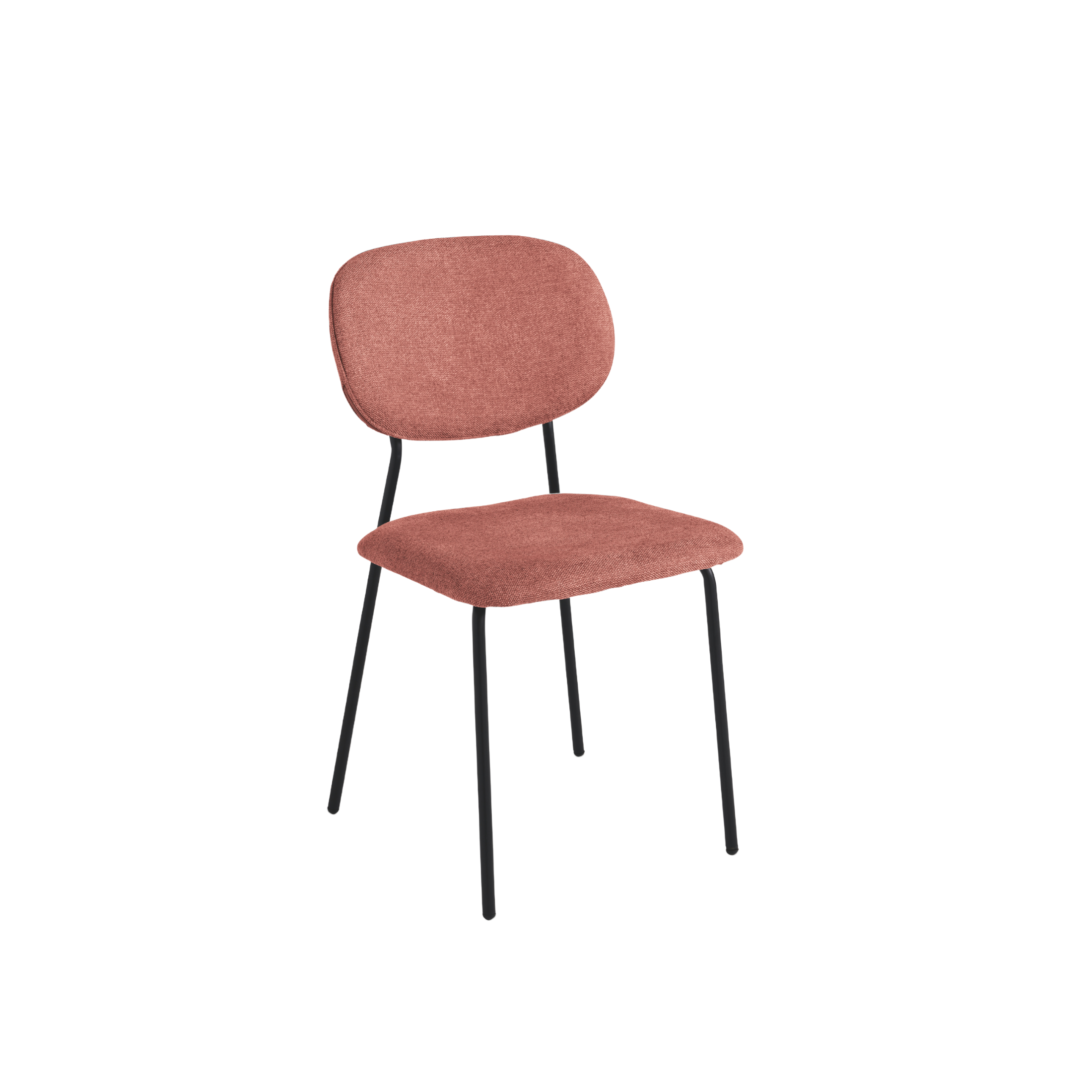 Set of modern "Nika" chairs with fabric upholstery and metal frame, 48x54 cm, 86h