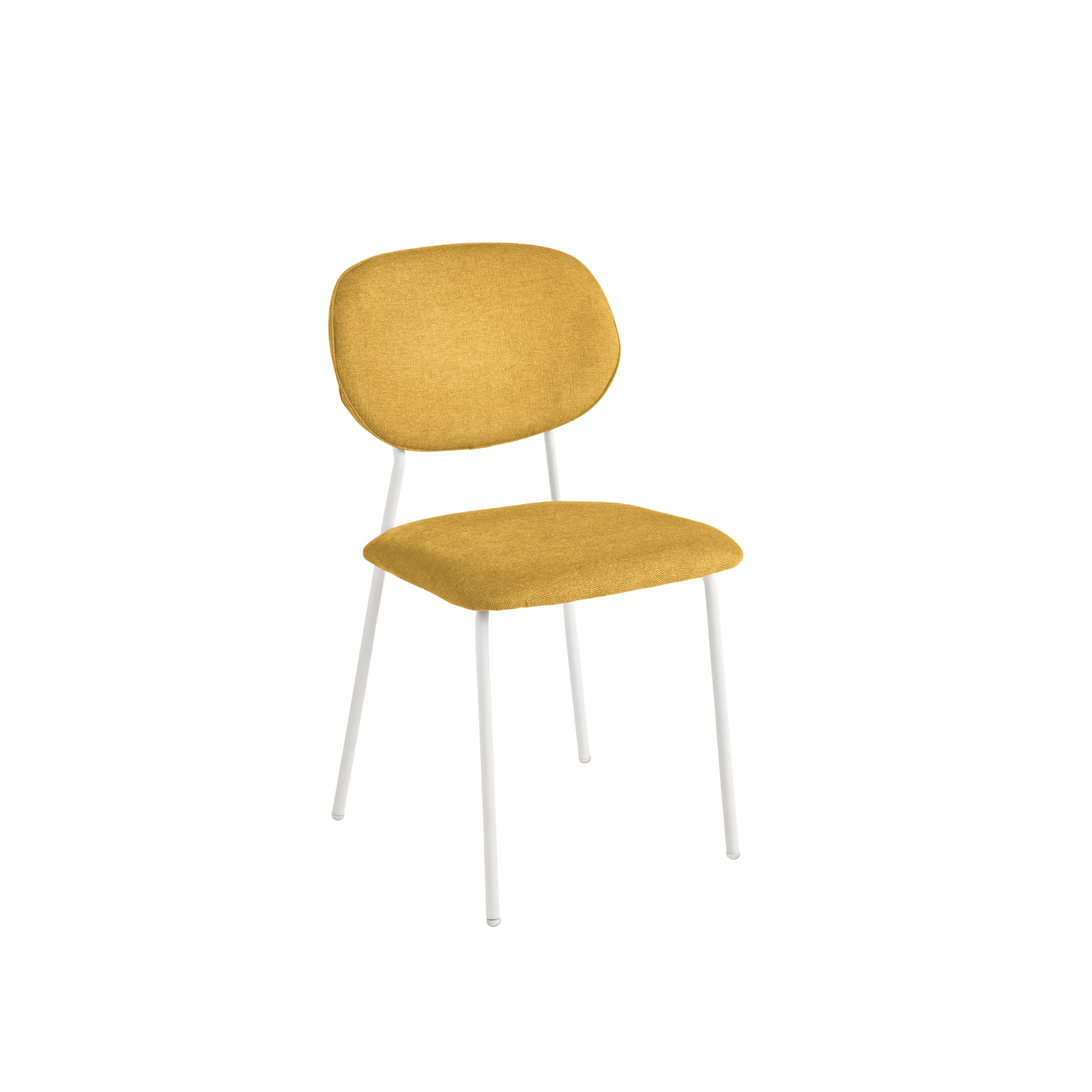 Set of modern "Nika" chairs with fabric upholstery and metal frame, 48x54 cm, 86h