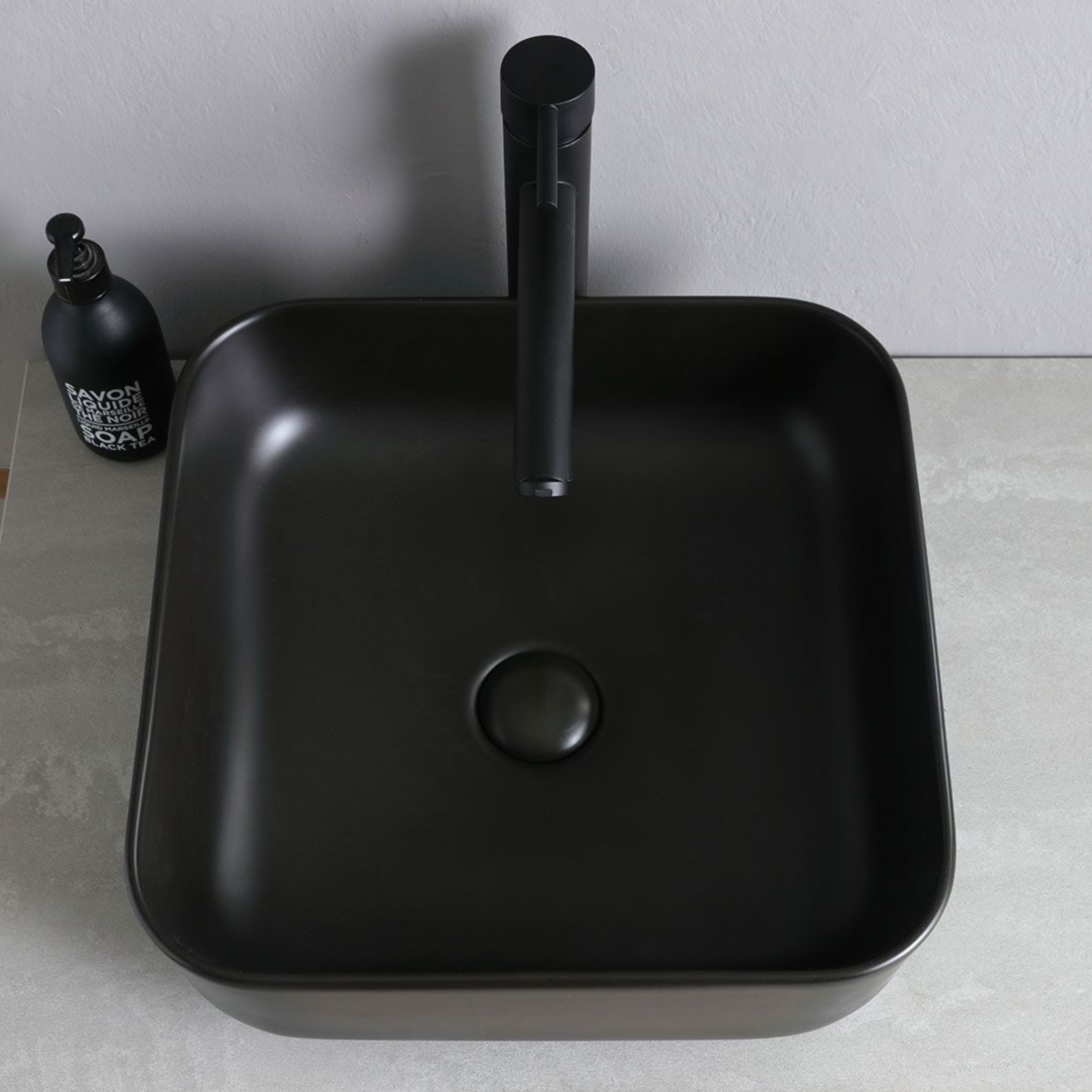 "Naxos" 120cm grey wall-hung bathroom cabinet with double matt black square sink and round mirrors