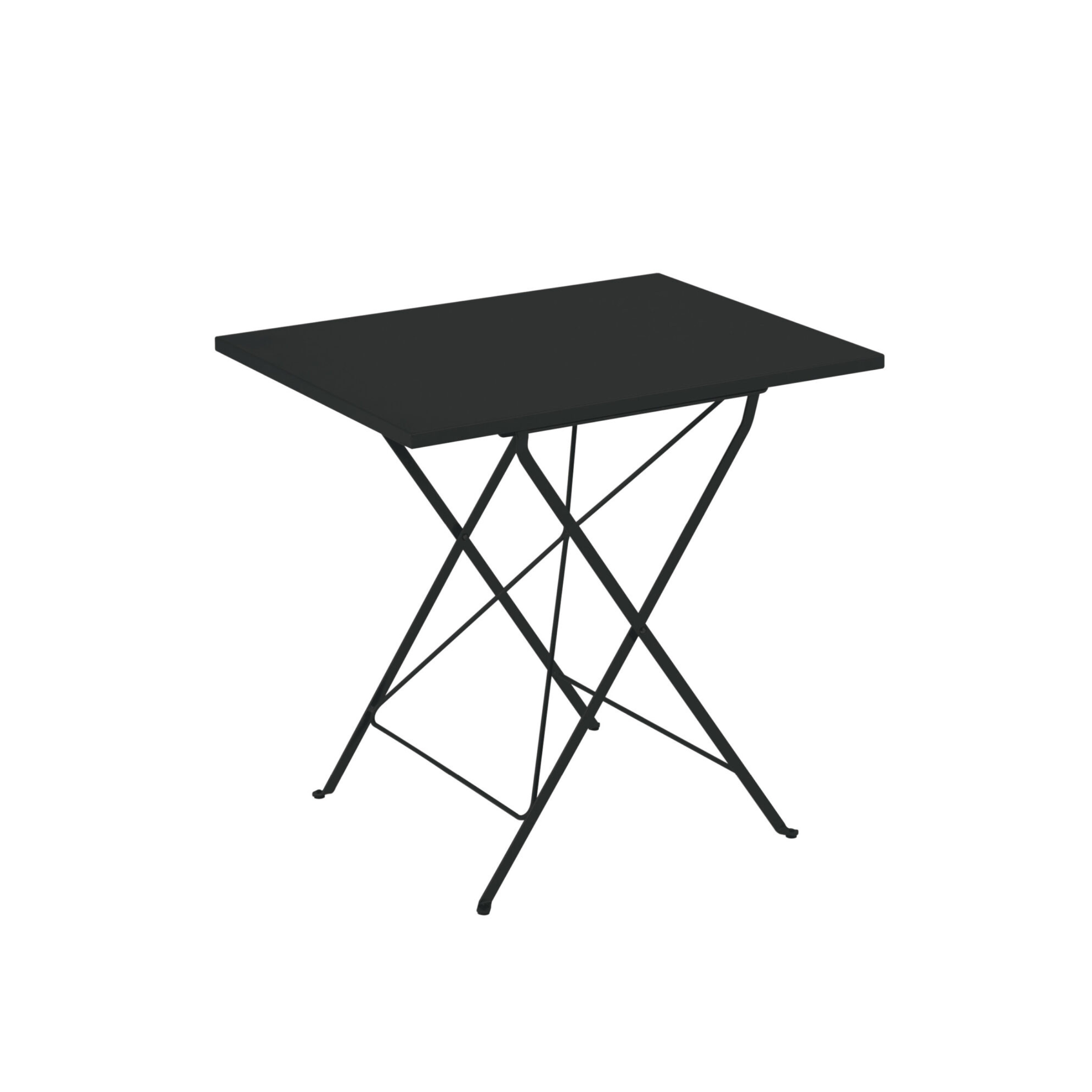 "Step" folding square table in galvanized metal for the garden, height 75 cm