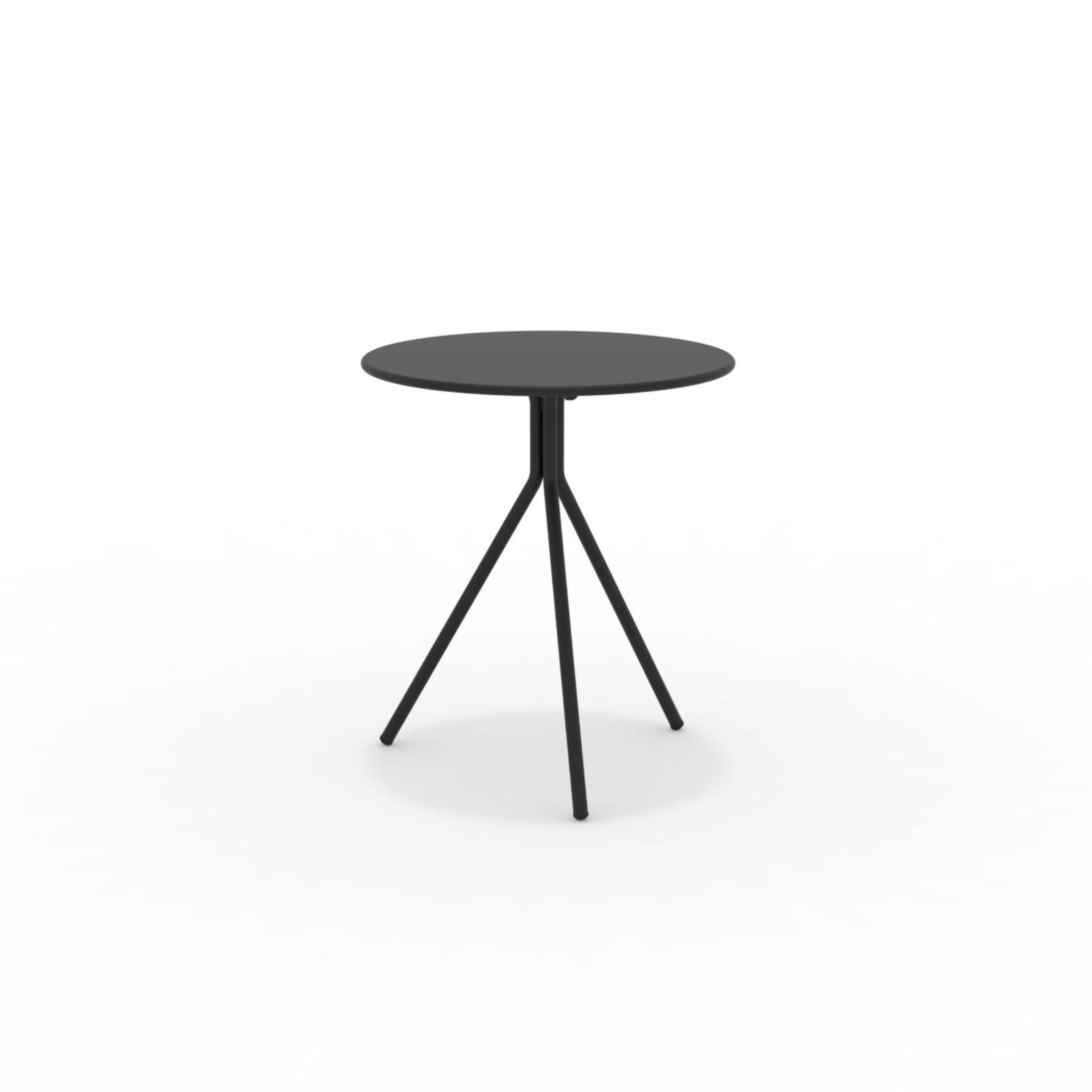 Twist15 round galvanized metal garden table, 75 cm high, can be dismantled.