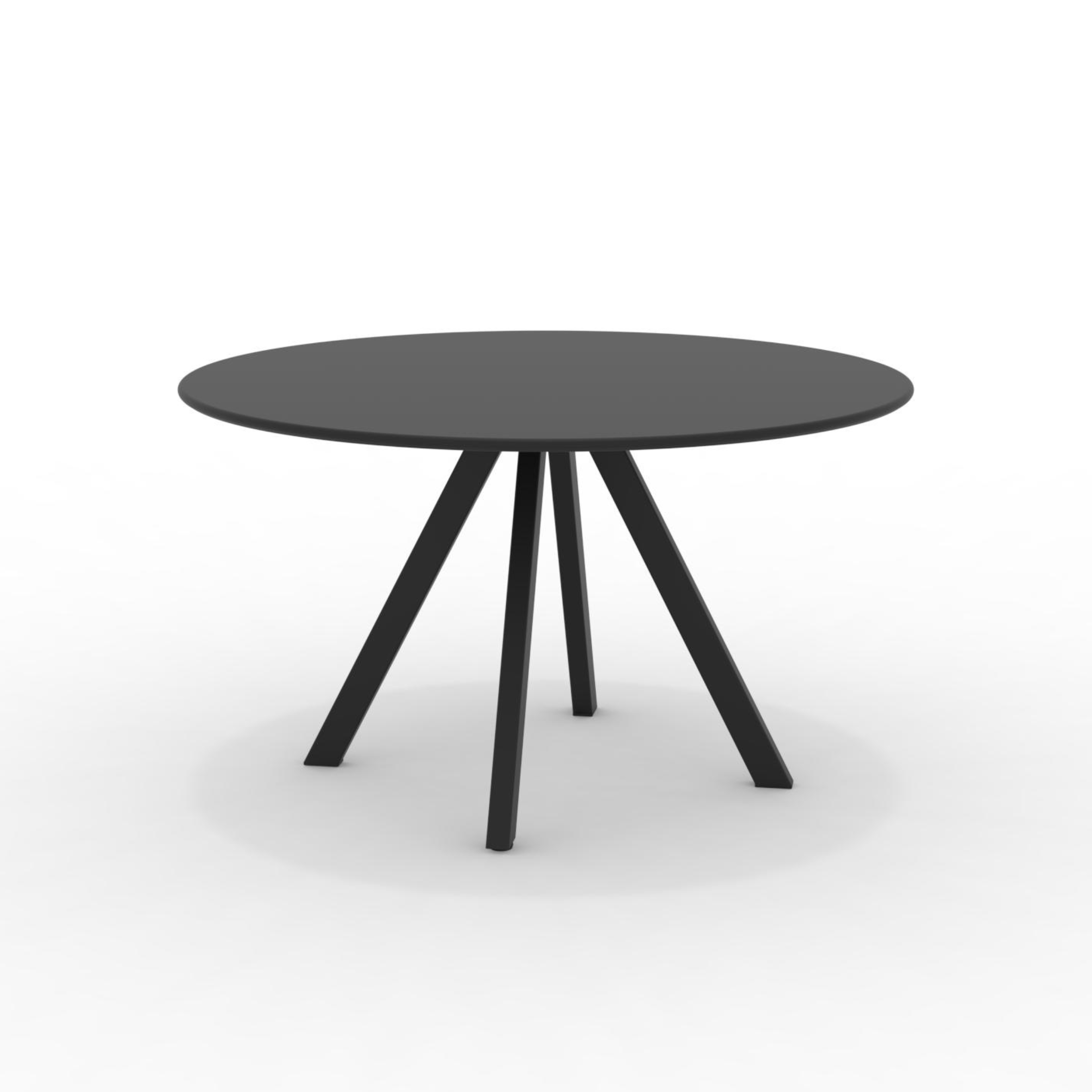 "Daisy7" round galvanized metal garden table, removable, 130x130 cm, 75 cm high