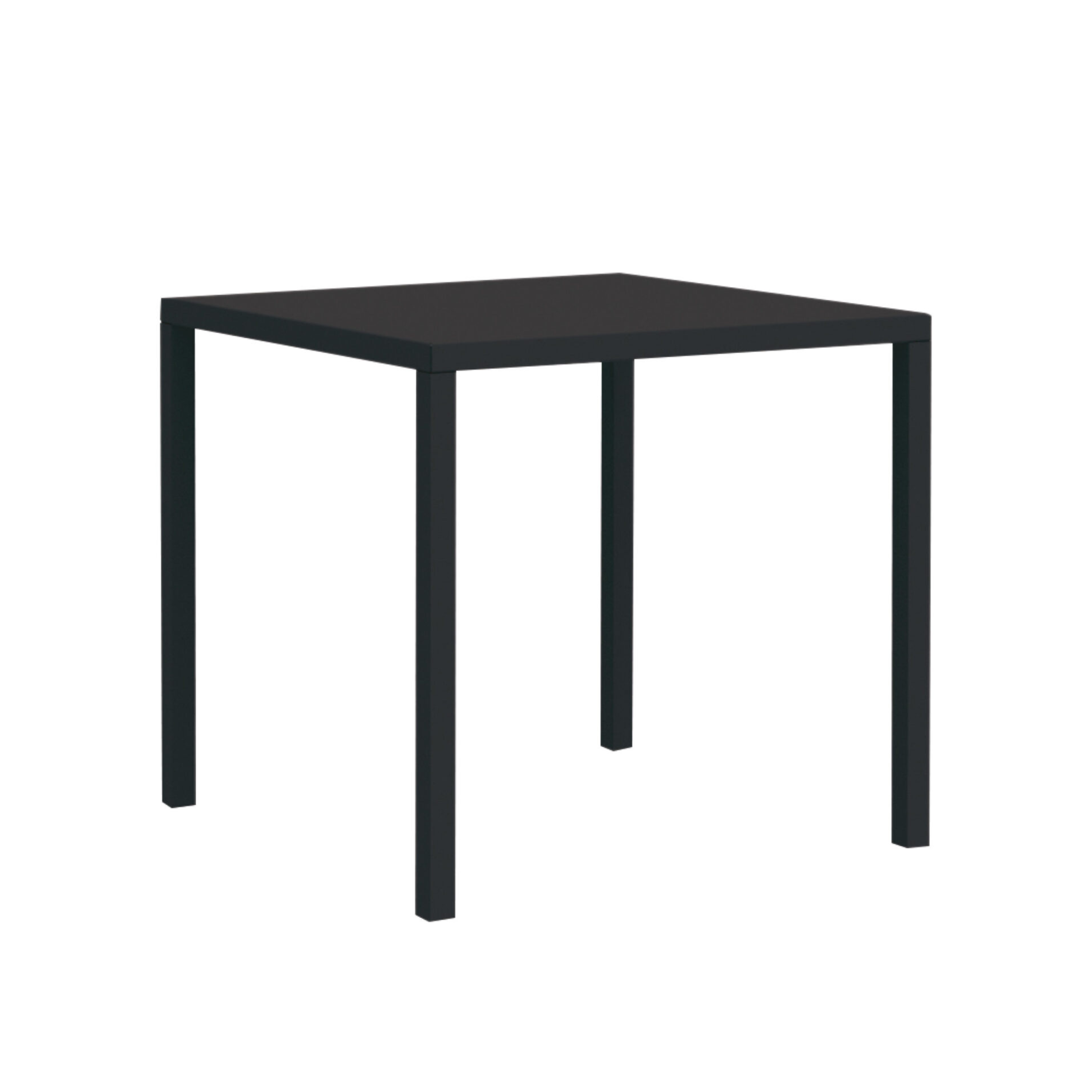 "Quatris" modern fixed square metal table for bars and gardens, stackable, height 75 cm.