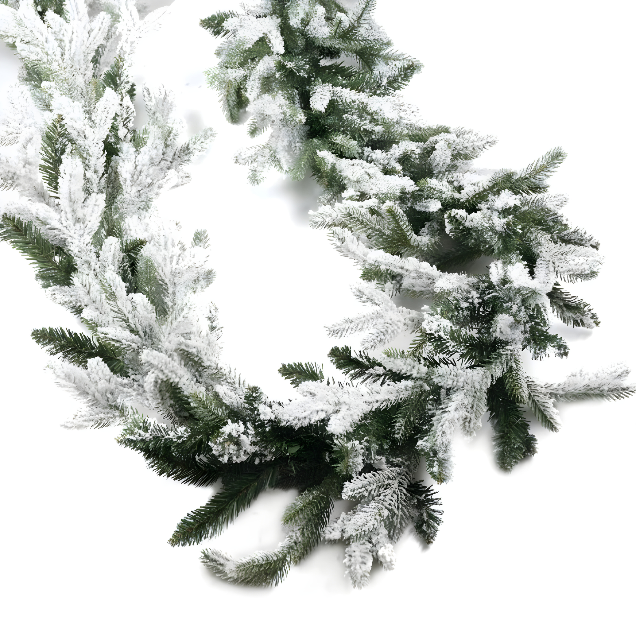 "Noel" outdoor snowy garland in PE with Real Touch + Flock effect, 270 cm