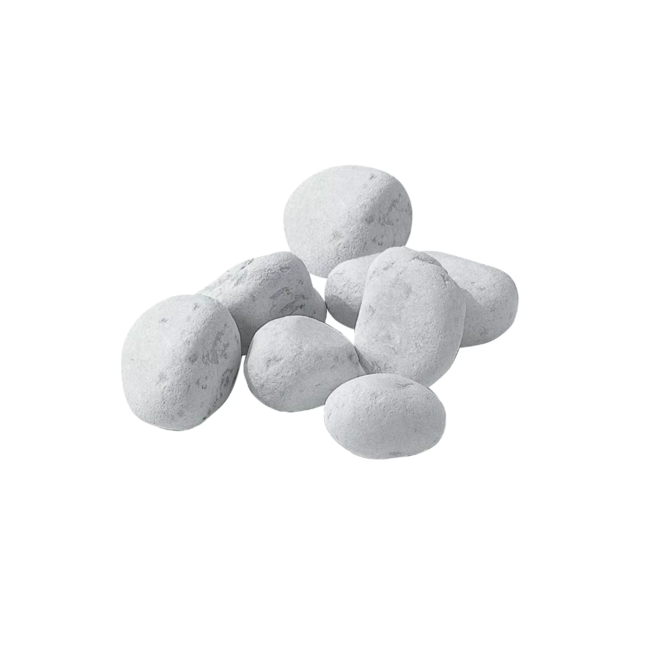 White Carrara marble pebbles for garden decoration in 20 kg bags