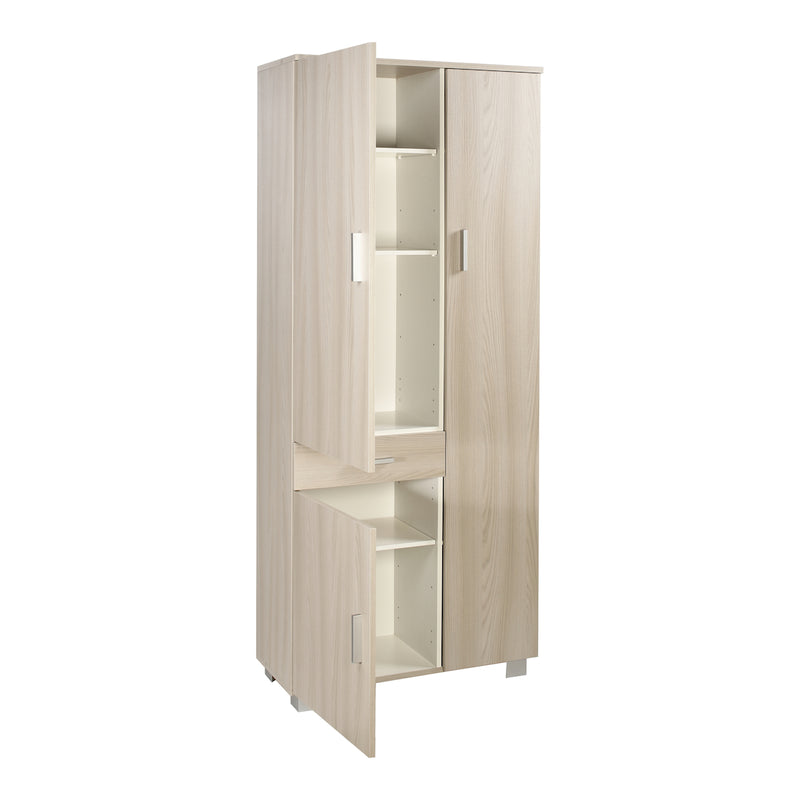 Elegant 3-door, 1-drawer "Raffy" wooden cabinet, 77x34 cm, 178h