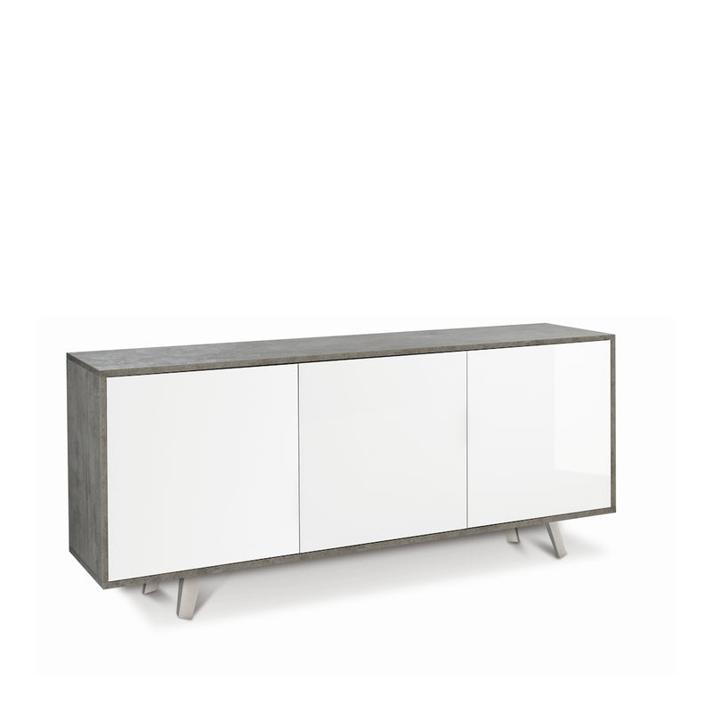 "Alex" 3-door wooden cabinet, push-pull sideboard, 177x41 cm, 74h