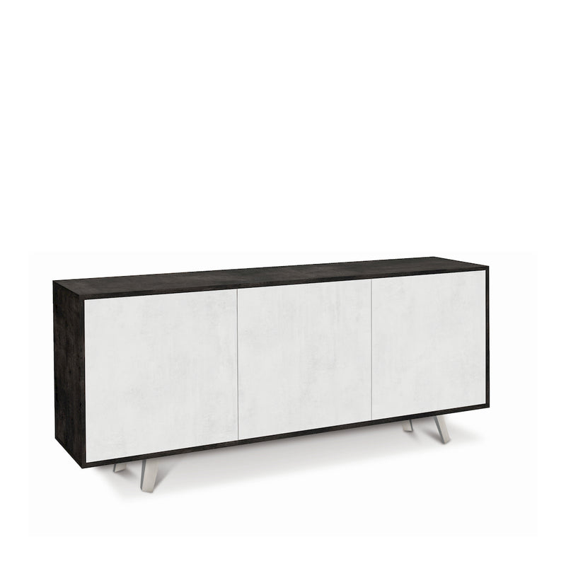 "Alex" 3-door wooden cabinet, push-pull sideboard, 177x41 cm, 74h