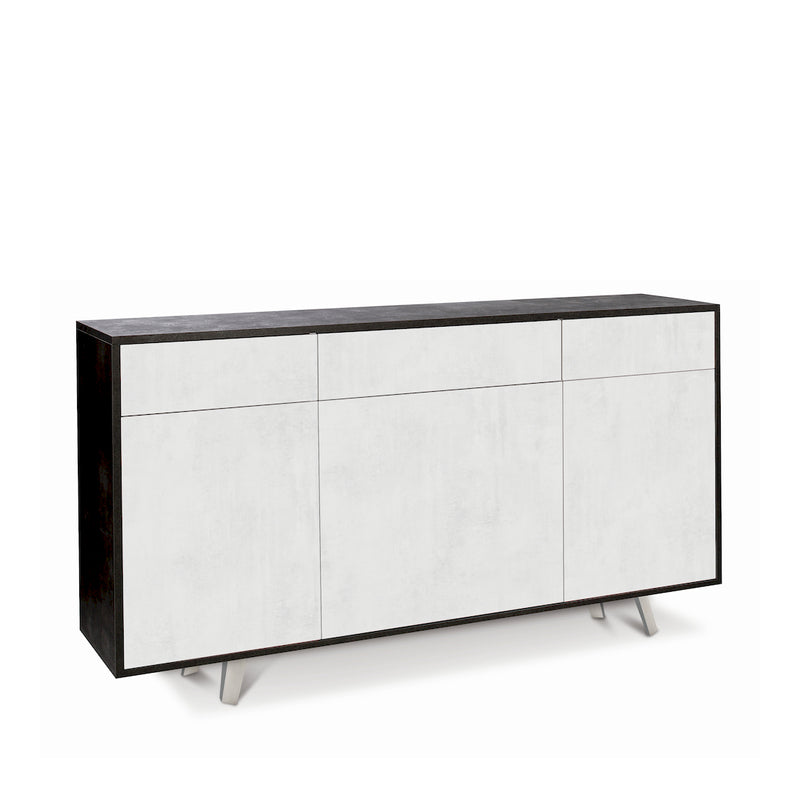 Wooden cabinet 3 doors 3 drawers "Angy" push drawer cm 164x41 92h