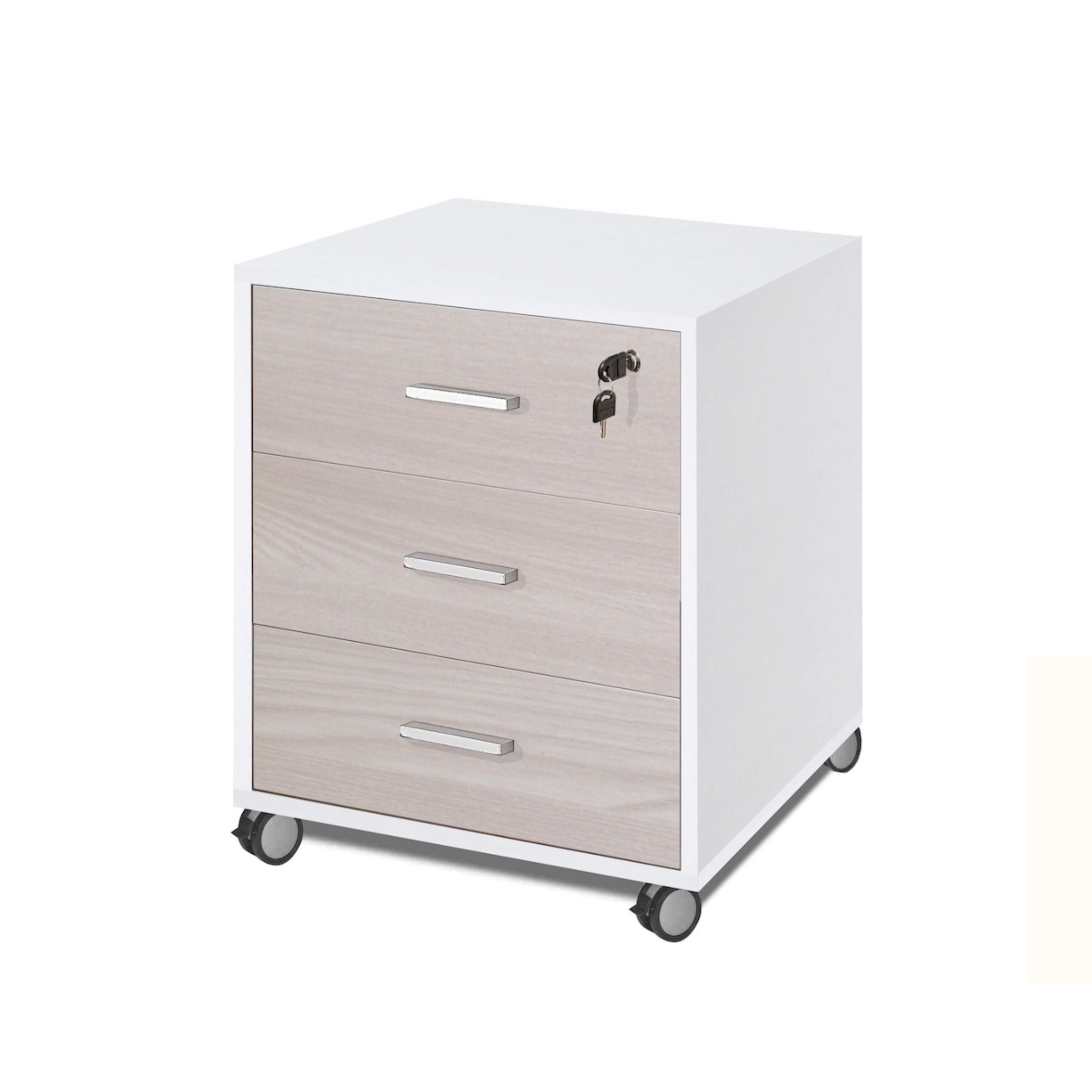 3-drawer "Drop" desk unit with wheels, 50x41 cm, 70 cm high
