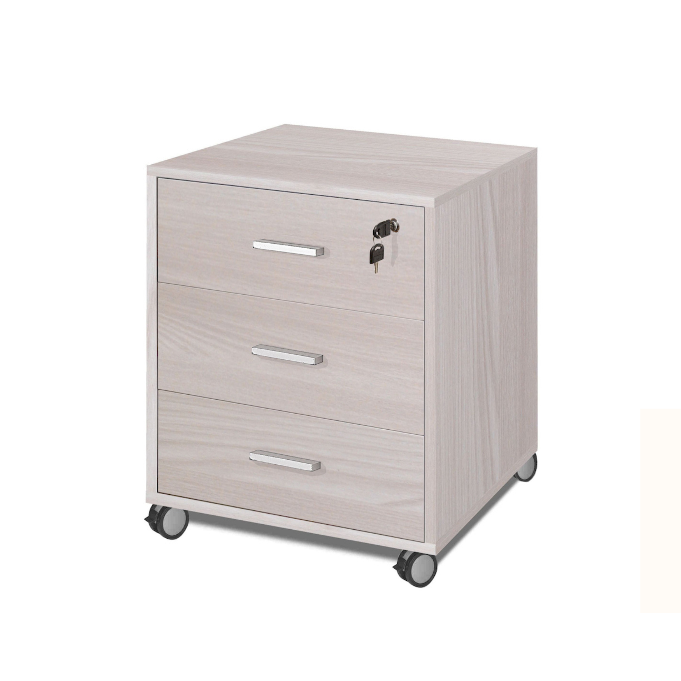 3-drawer "Drop" desk unit with wheels, 50x41 cm, 70 cm high