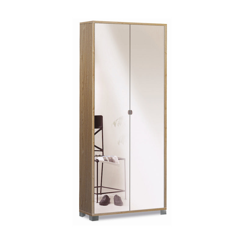 "Madrid" 2-door mirrored wardrobe with chrome feet, 83x29 cm, 190 cm high