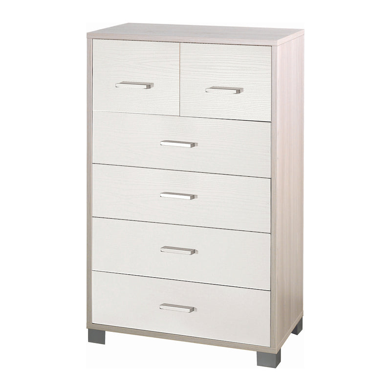 "Dublin" 4+2 drawer cabinet with wooden feet, 70x41 cm, 112 cm high