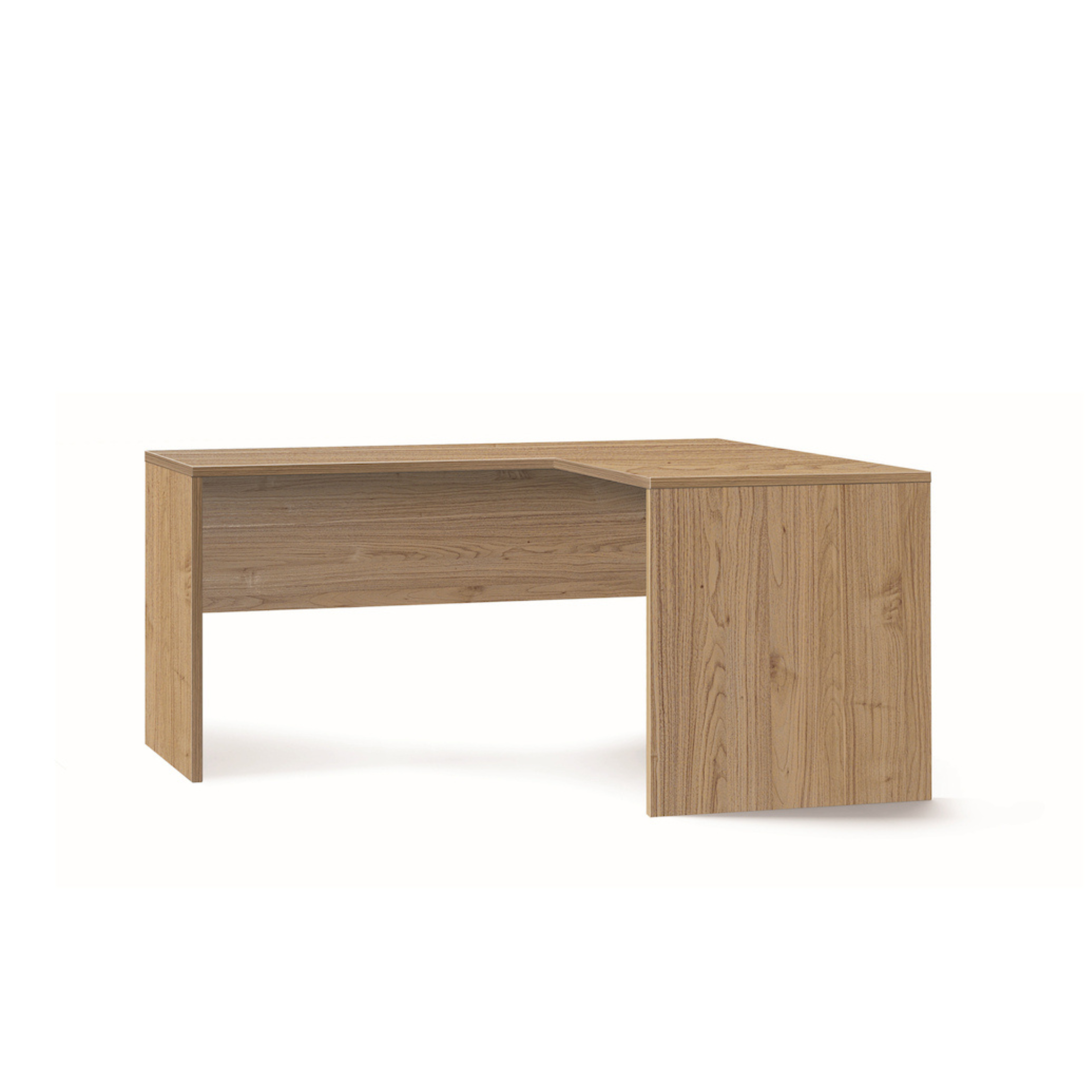 "Sofia" spacious modern wooden corner desk, 180x169 cm, 76 cm high.