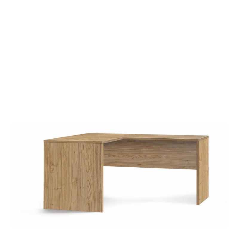 "Alessia" corner wooden desk for study or bedroom, 160x150 cm, 76 cm high