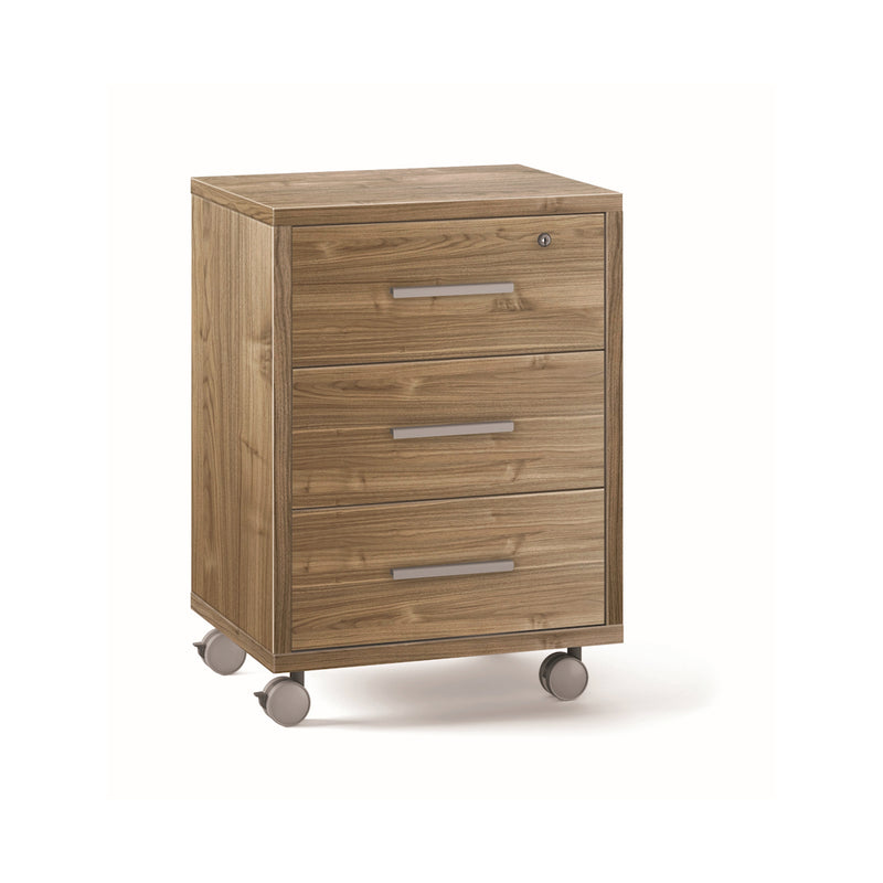 Versatile "Double" 3-drawer wooden cabinet with wheels, 51x41 cm, 71h