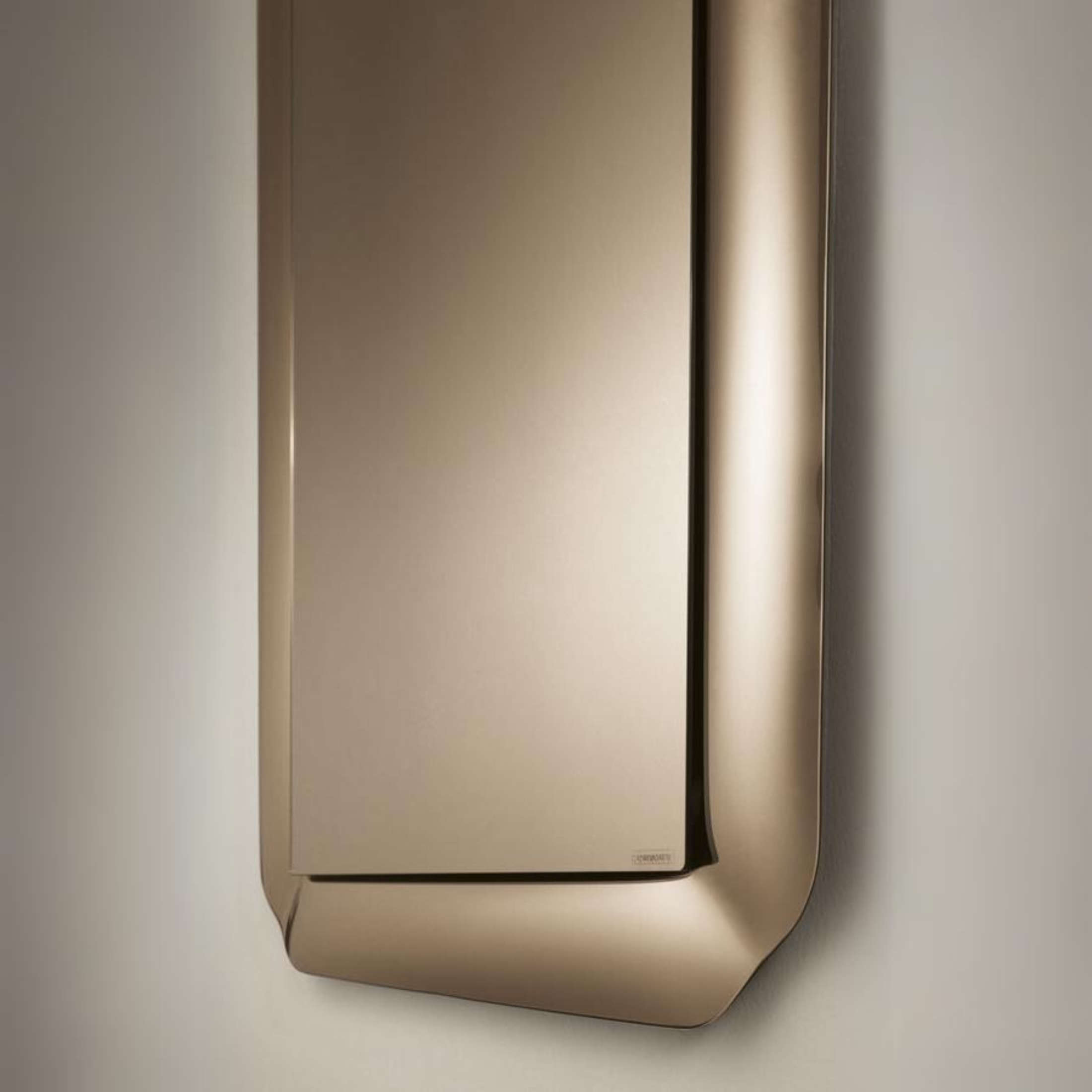 Modern "Odissea" wall mirror with elegant fused glass frame, 70x160 cm.