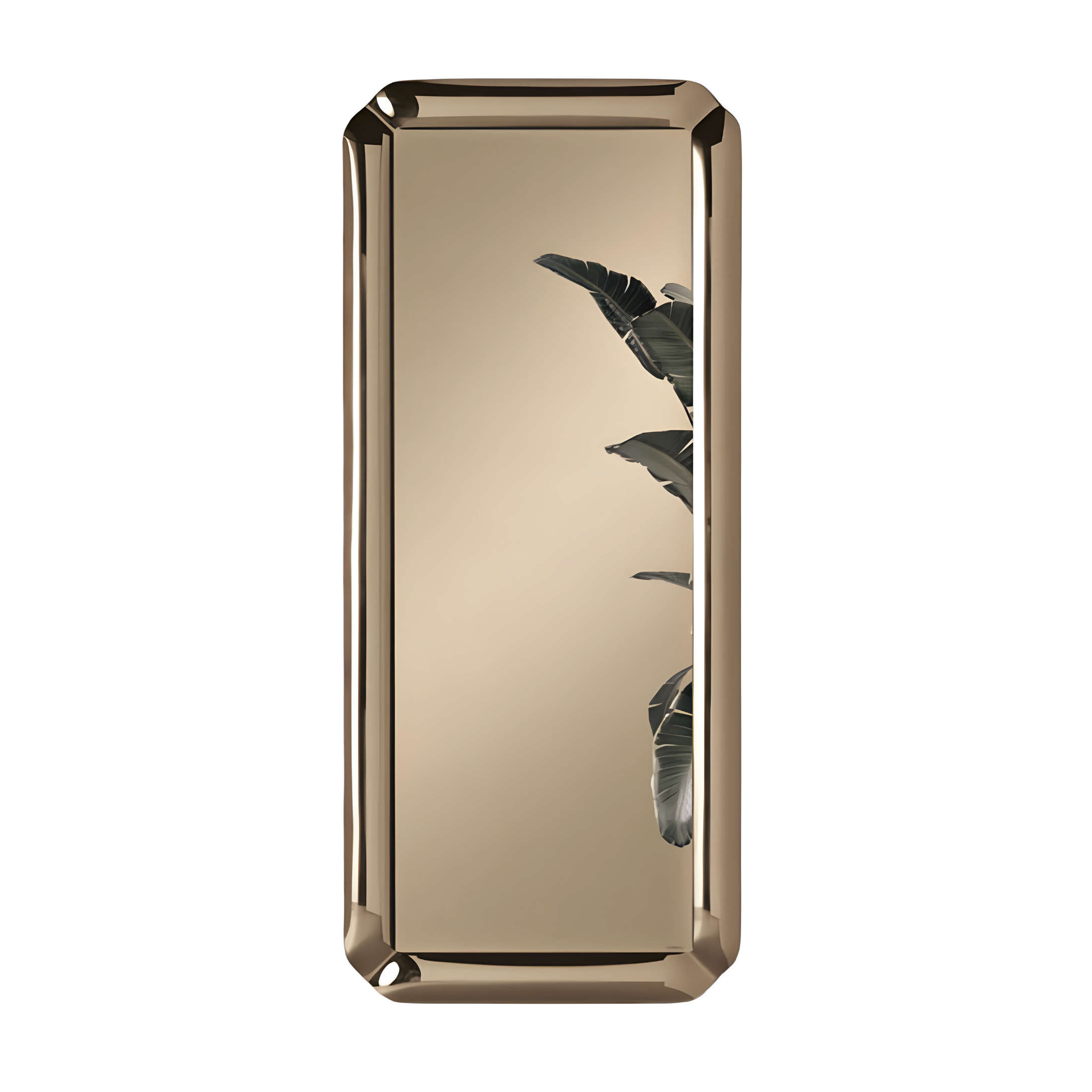 Modern "Odissea" wall mirror with elegant fused glass frame, 70x160 cm.