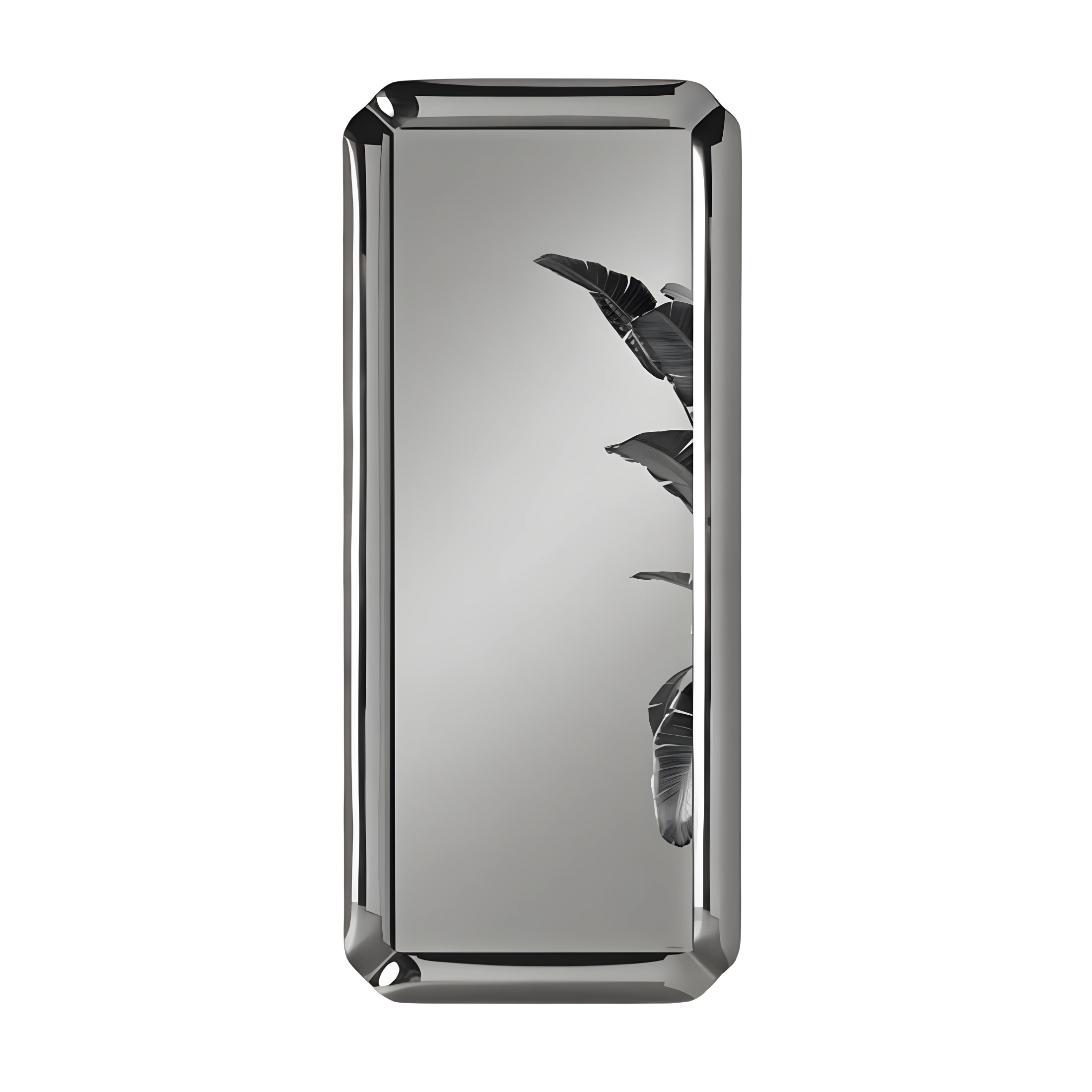 Modern "Odissea" wall mirror with elegant fused glass frame, 70x160 cm.