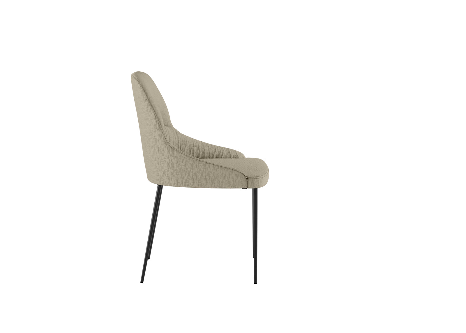 Set di 4 sedie imbottite in tessuto "Cover" con struttura in metallo verniciato