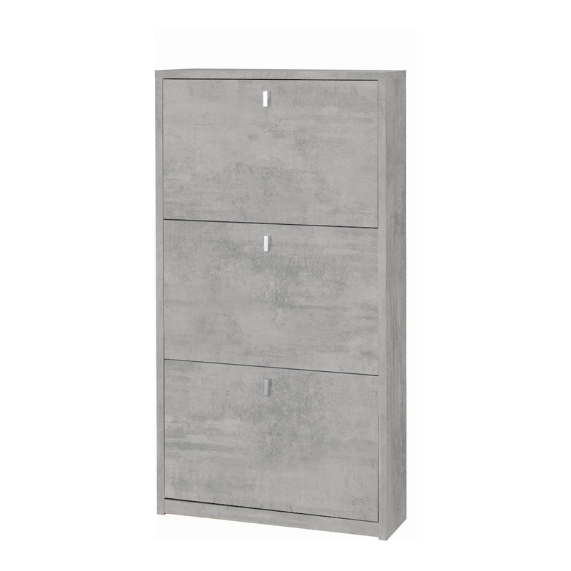 Modern "Malta" 3-door wooden shoe rack for entrance, 63x18 cm, 117 cm high