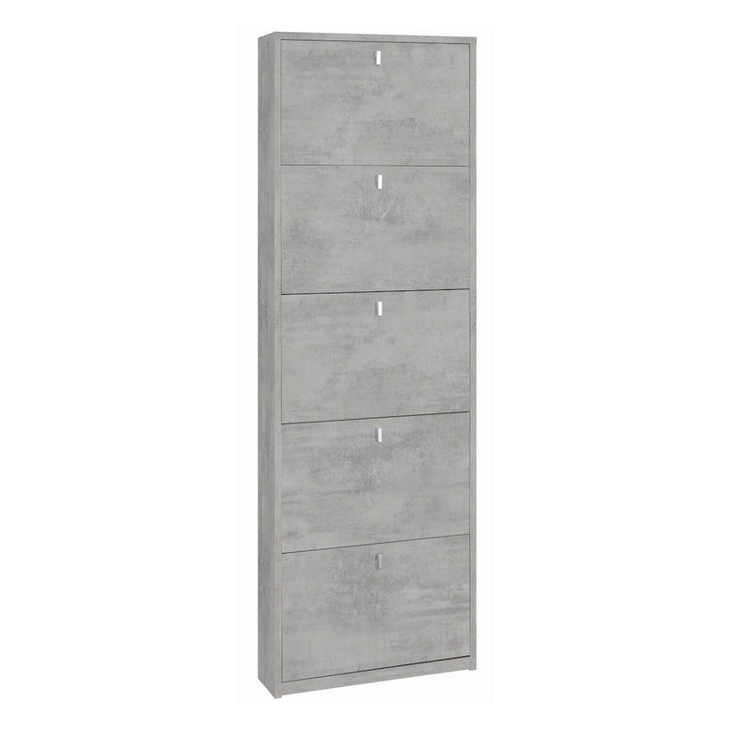 "Bea" modern spacious 5-door wooden shoe rack, 63x29 cm, 190 cm high